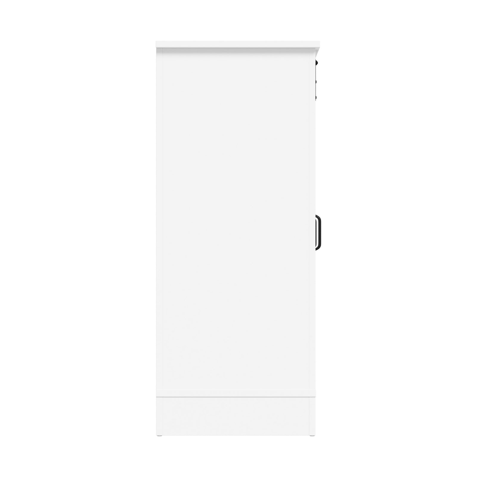 Oikiture Sideboard Buffet Storage Cabinet Wine Rack Sliding Door 5 Shelves White - Sunyee