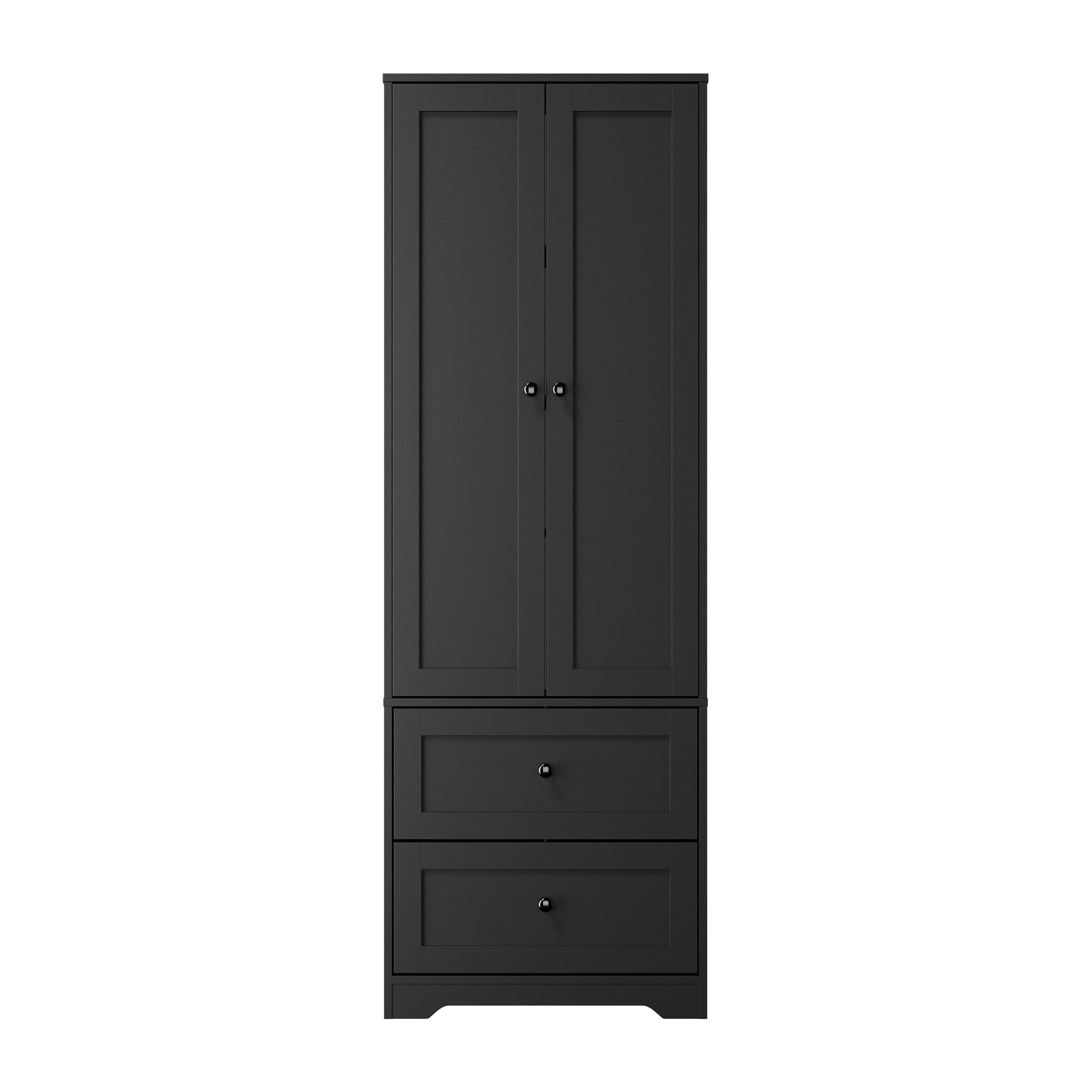 Oikiture Buffet Sideboard Storage Cabinet Kitchen Cupboard Wardrobe Drawer Black
