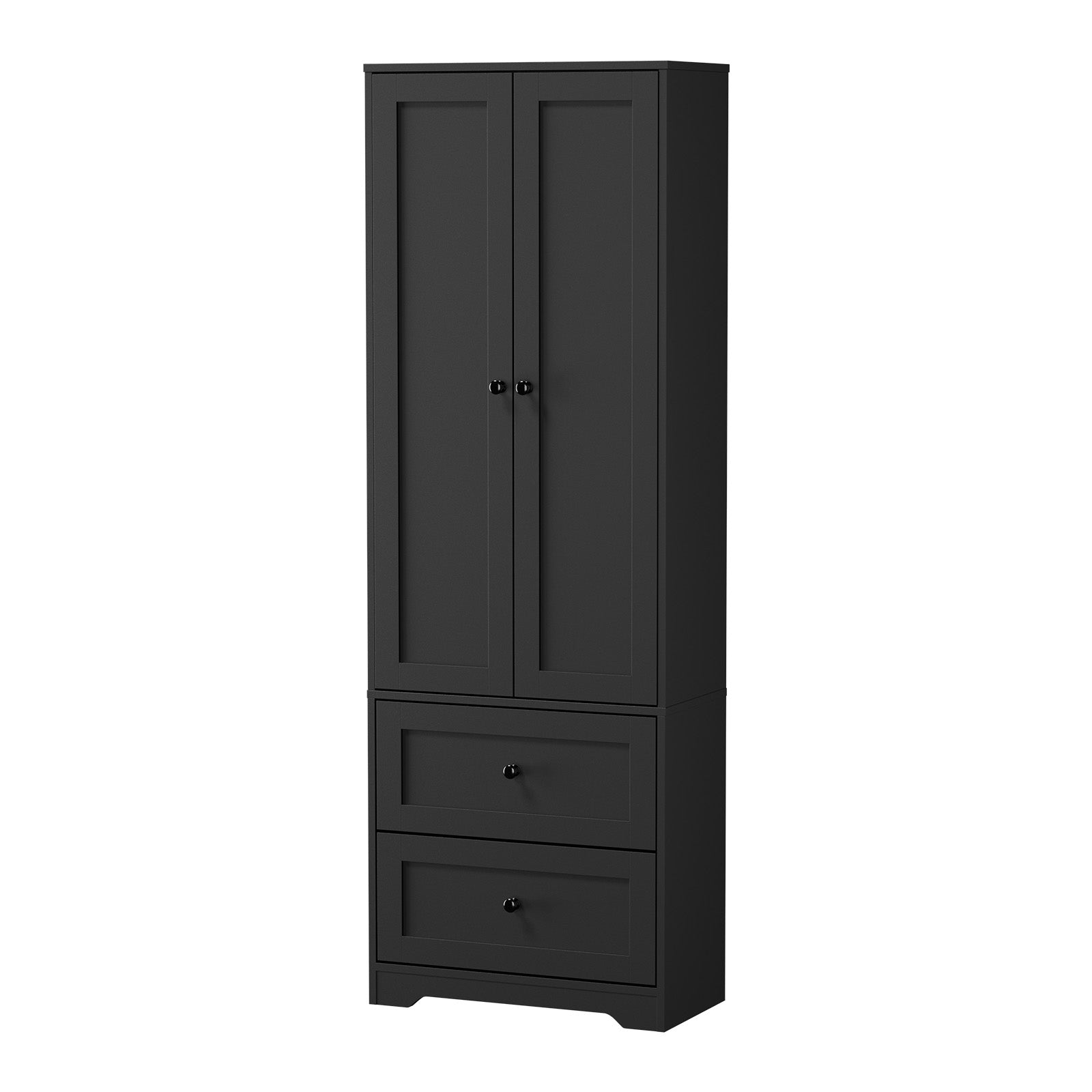 Oikiture Buffet Sideboard Storage Cabinet Kitchen Cupboard Wardrobe Drawer Black