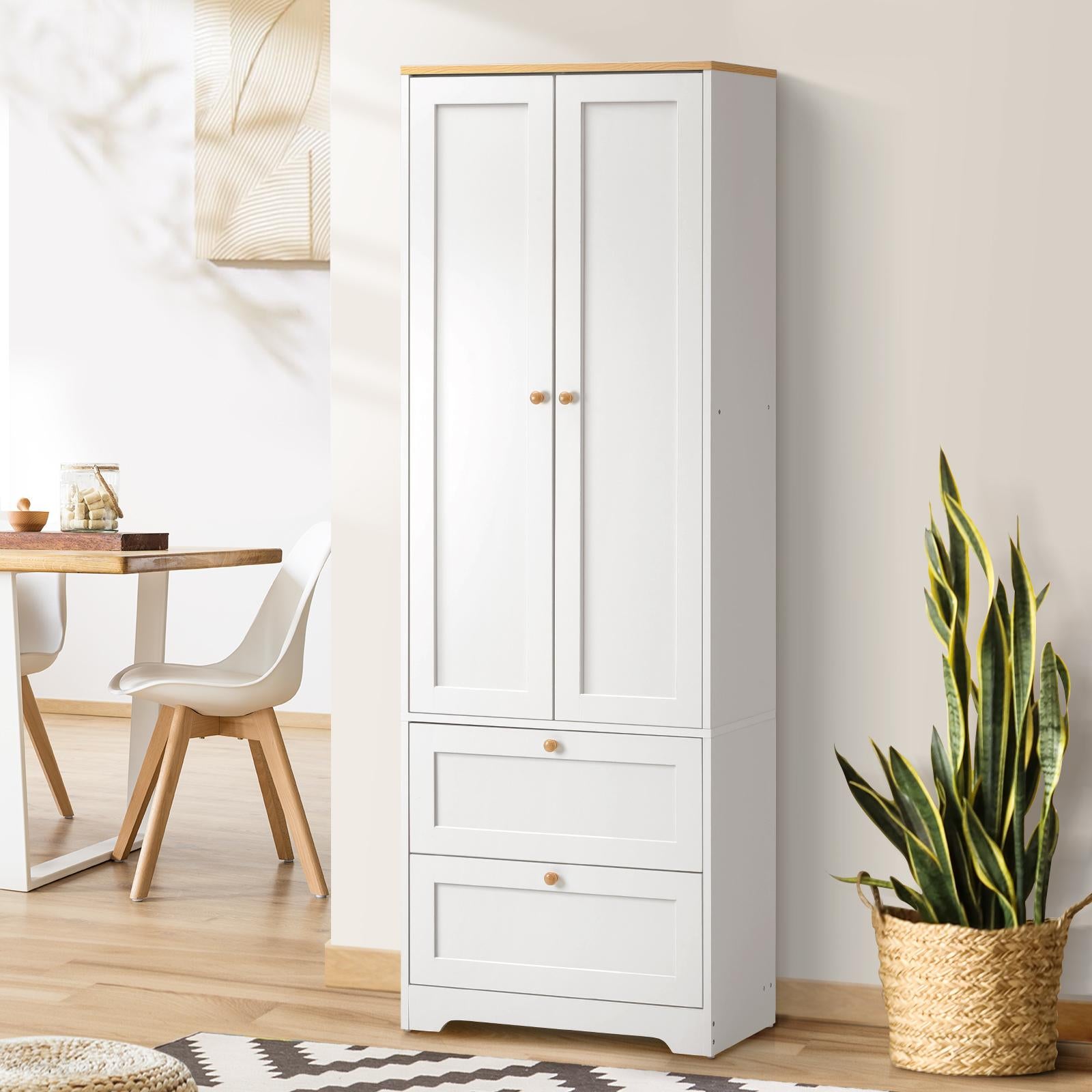 Oikiture Buffet Sideboard Storage Cabinet Kitchen Cupboard Wardrobe Shelf Drawer - Sunyee