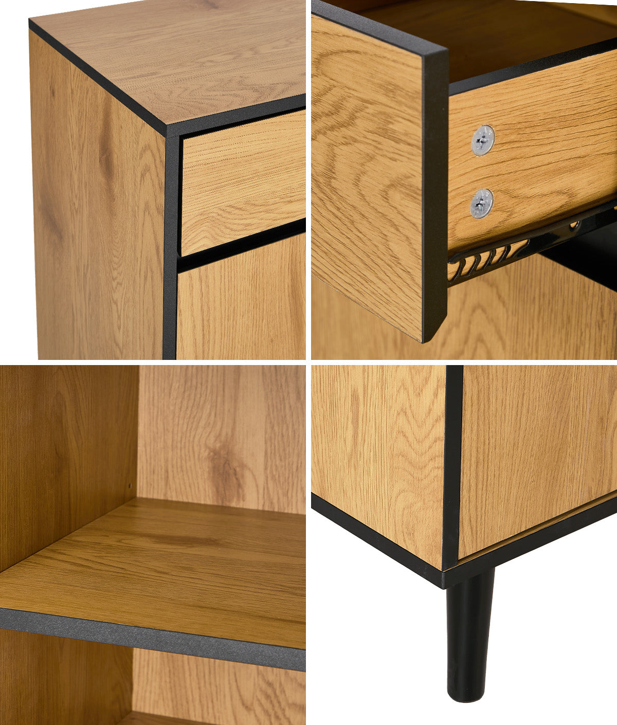 Oikiture Buffet Sideboard Storage Cabinet Cupboard Drawers Kitchen Hallway Table