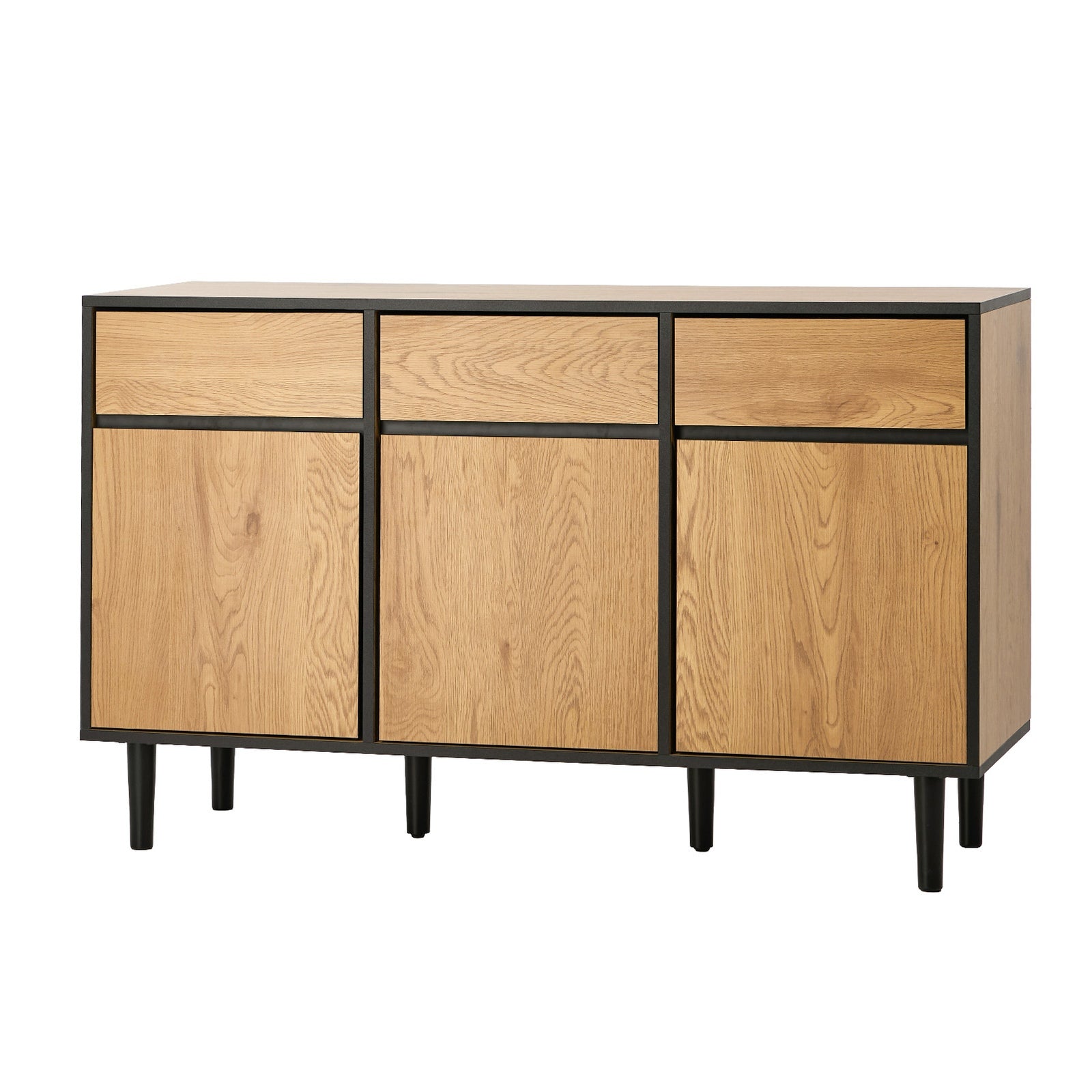 Oikiture Buffet Sideboard Storage Cabinet Cupboard Drawers Kitchen Hallway Table