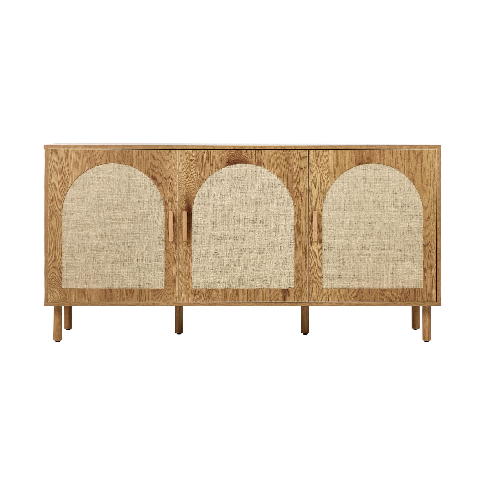 Oikiture Buffet Sideboard Storage Cabinet Cupboard Hallway Table Rattan Doors