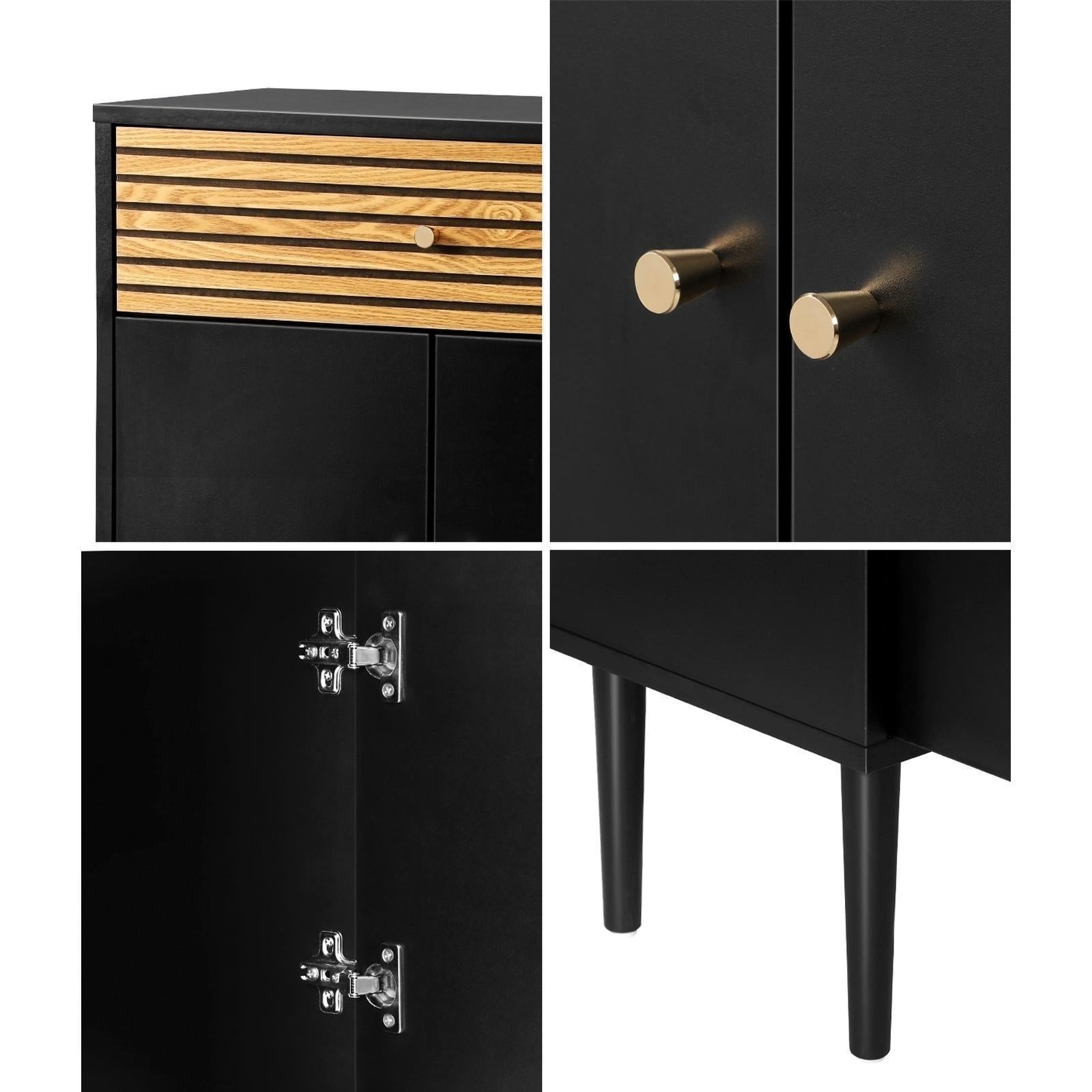 Oikiture 2x Sideboard Buffet Storage Cabinet Hallway Kitchen Cupboard Drawers - Sunyee