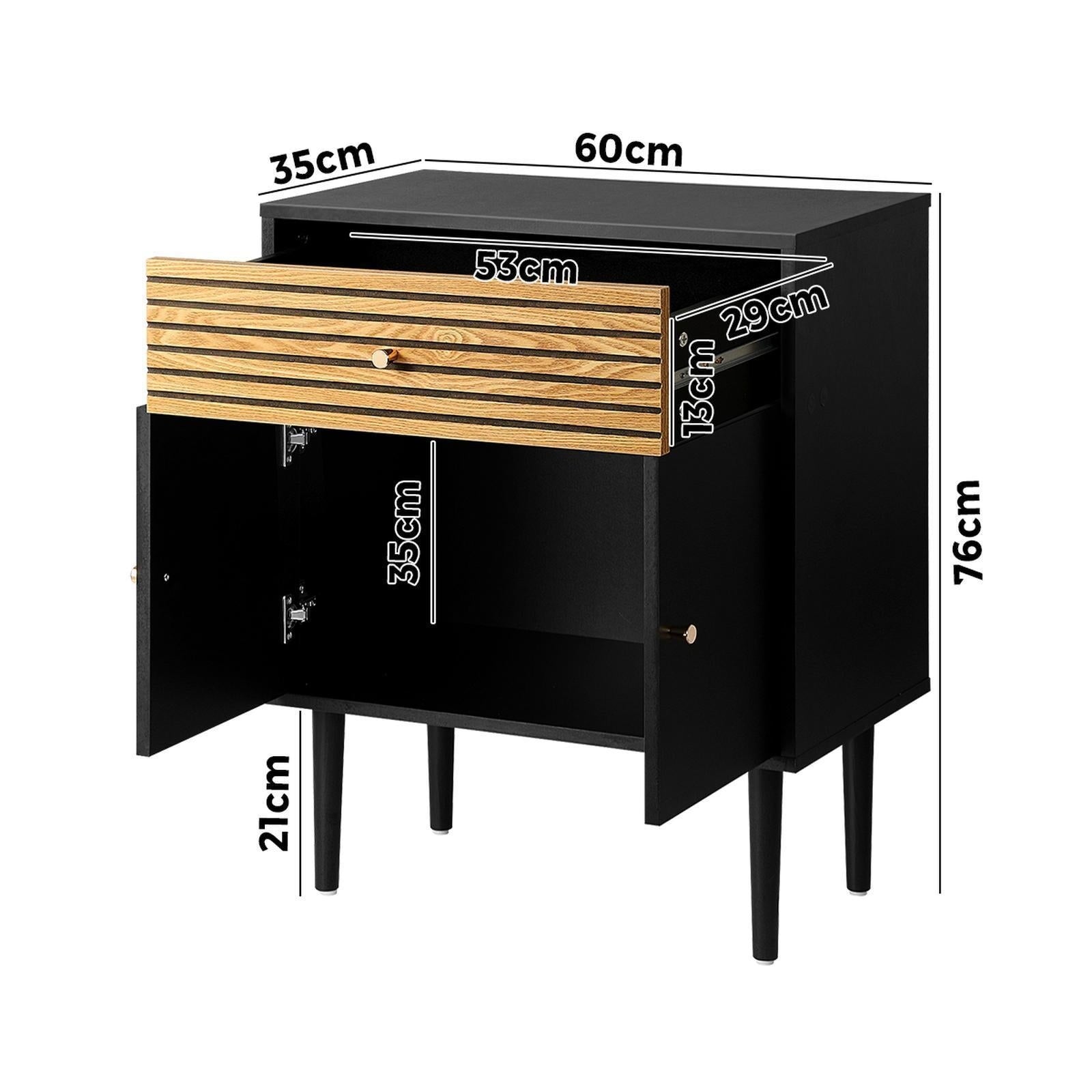 Oikiture 2x Sideboard Buffet Storage Cabinet Hallway Kitchen Cupboard Drawers - Sunyee