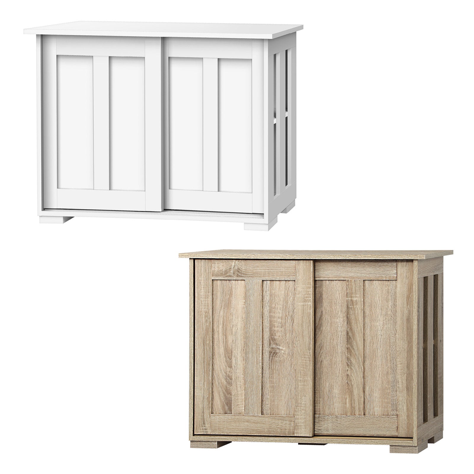 Oikiture Buffet Sideboard Cabinet Doors Storage Kitchen Cupboard Hallway Table