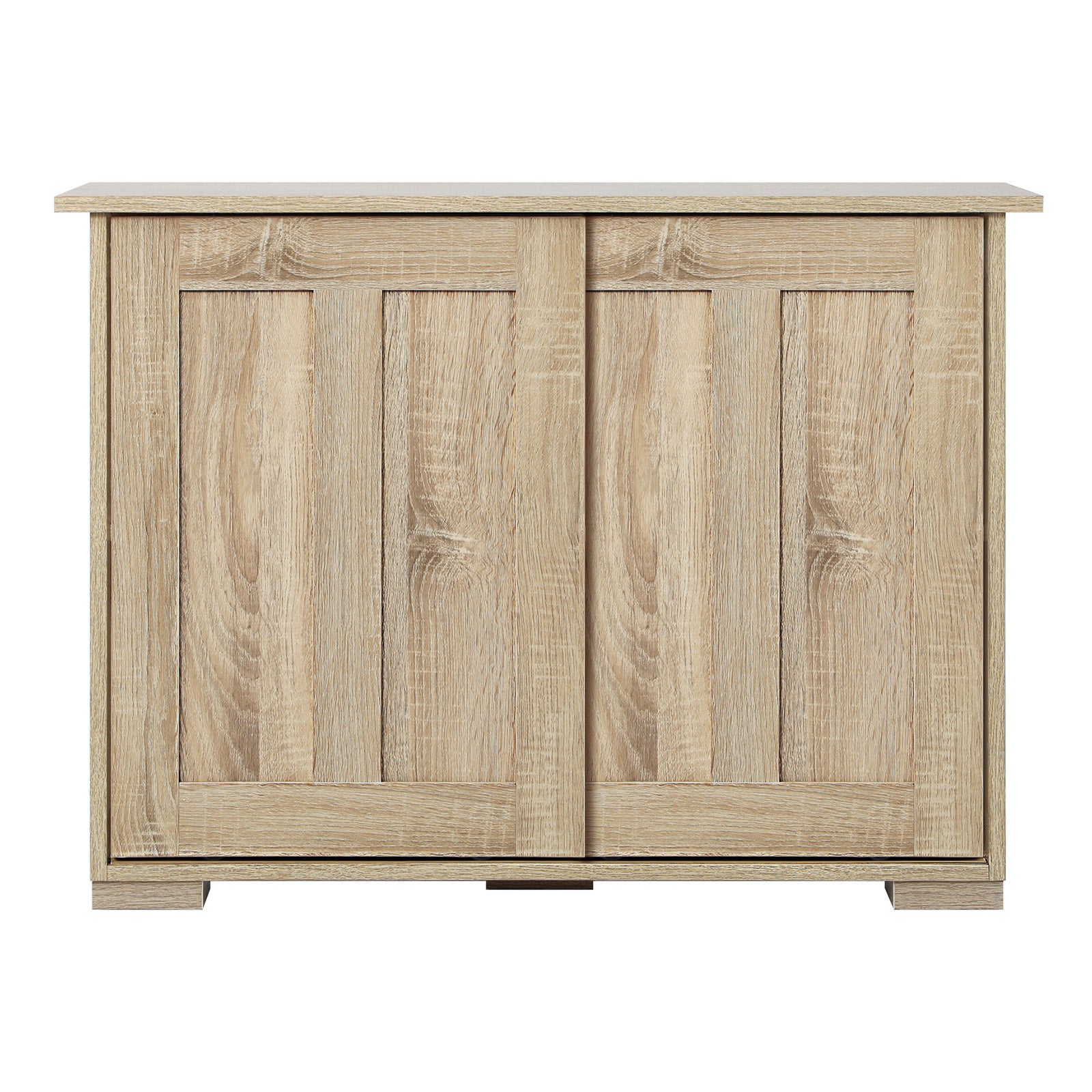 Oikiture Buffet Sideboard Cabinet Doors Storage Cupboard Hallway Table Natural - Sunyee