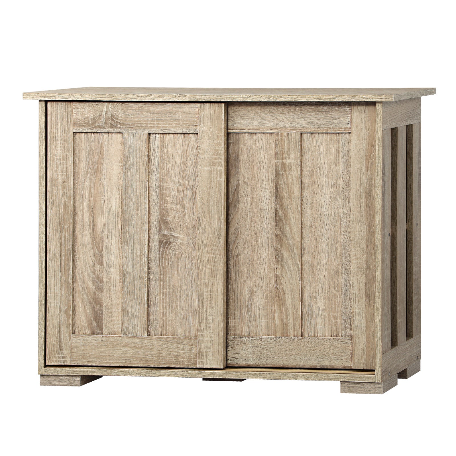 Oikiture Buffet Sideboard Cabinet Doors Storage Cupboard Hallway Table Natural - Sunyee