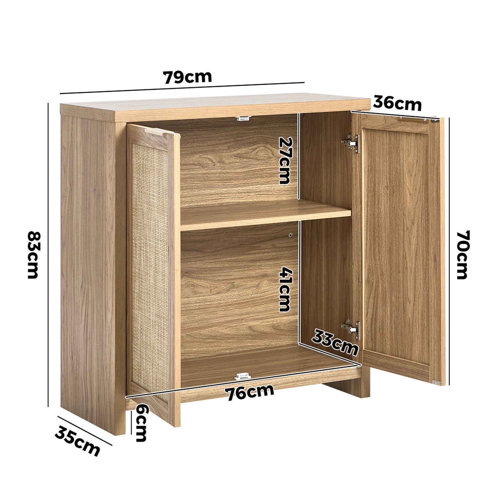 Oikiture 2x Buffet Sideboard Storage Cabinet Cupboard Kitchen Hallway Table - Sunyee
