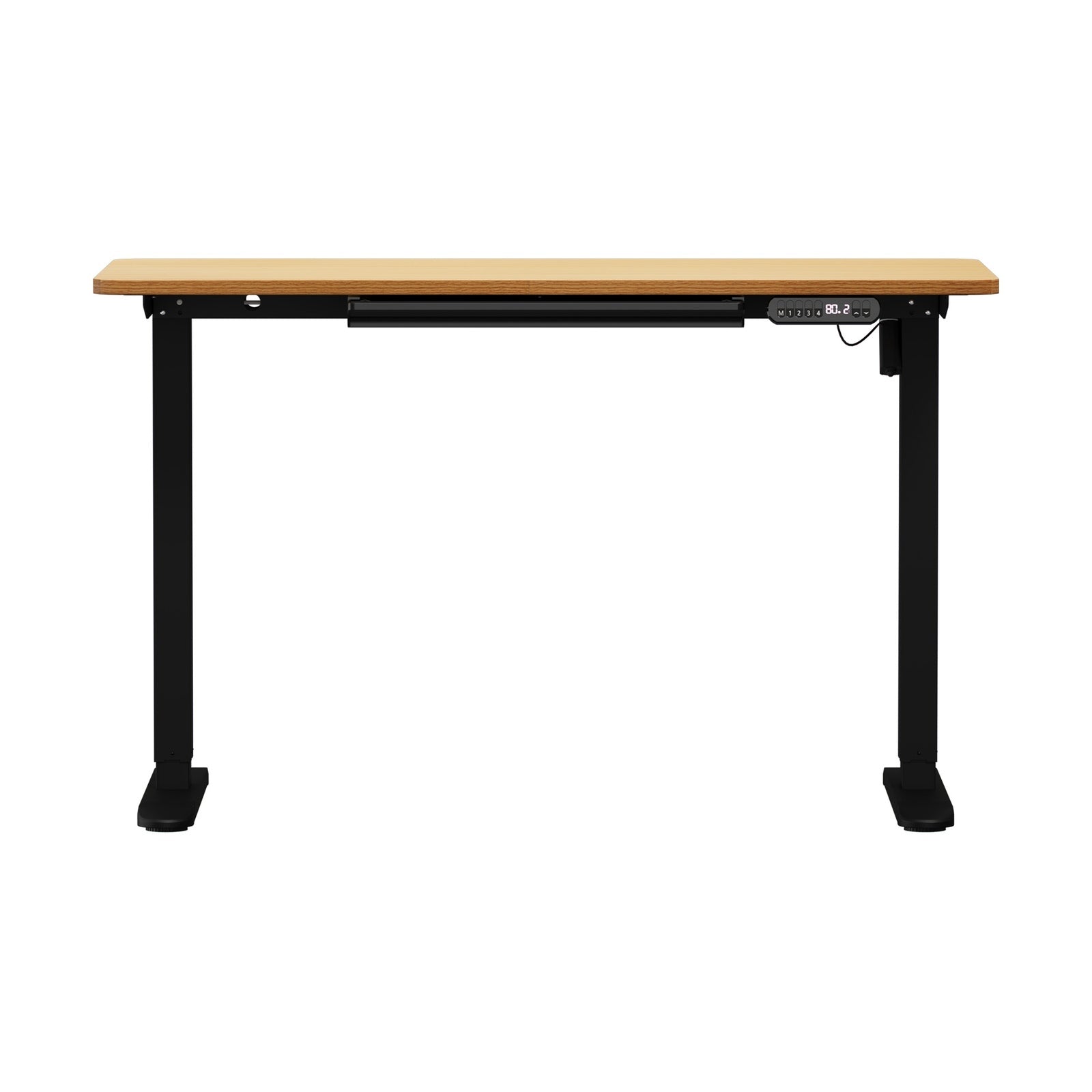 Oikiture 120CM Electric Standing Desk with Drawer Height Adjustable Black & Oak - Sunyee