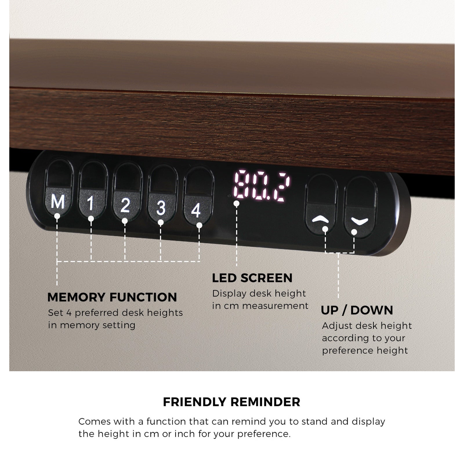 Oikiture 140cm Electric Standing Desk With Drawer Adjustable Office Table Black - Sunyee