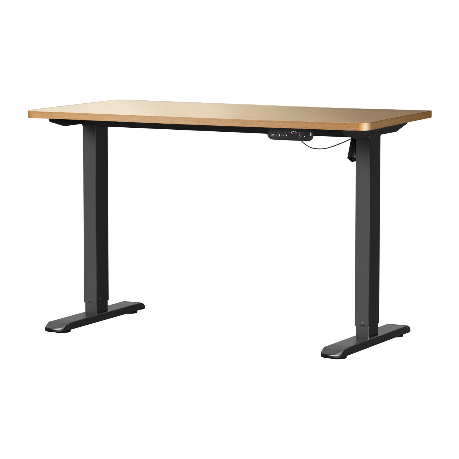 Oikiture Electric Standing Desk Single Motor Black Frame 140CM Tabletop - Sunyee