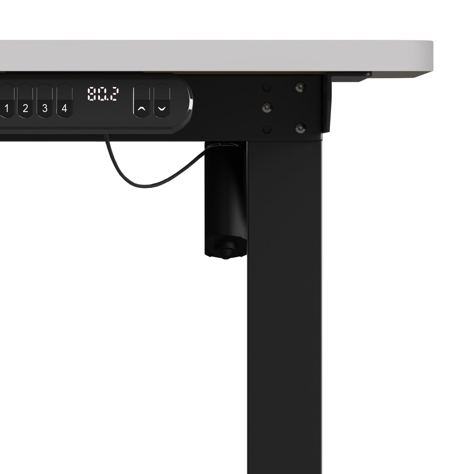 Oikiture Electric Standing Desk Single Motor Black Frame 140CM Tabletop - Sunyee