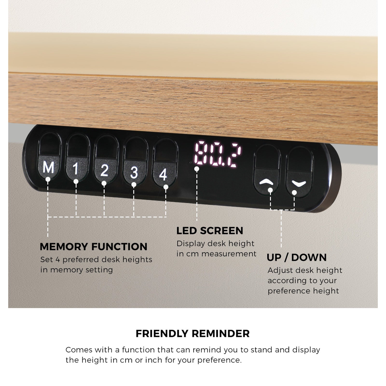 Oikiture 140cm Electric Standing Desk With Drawer Adjustable Office Table White - Sunyee
