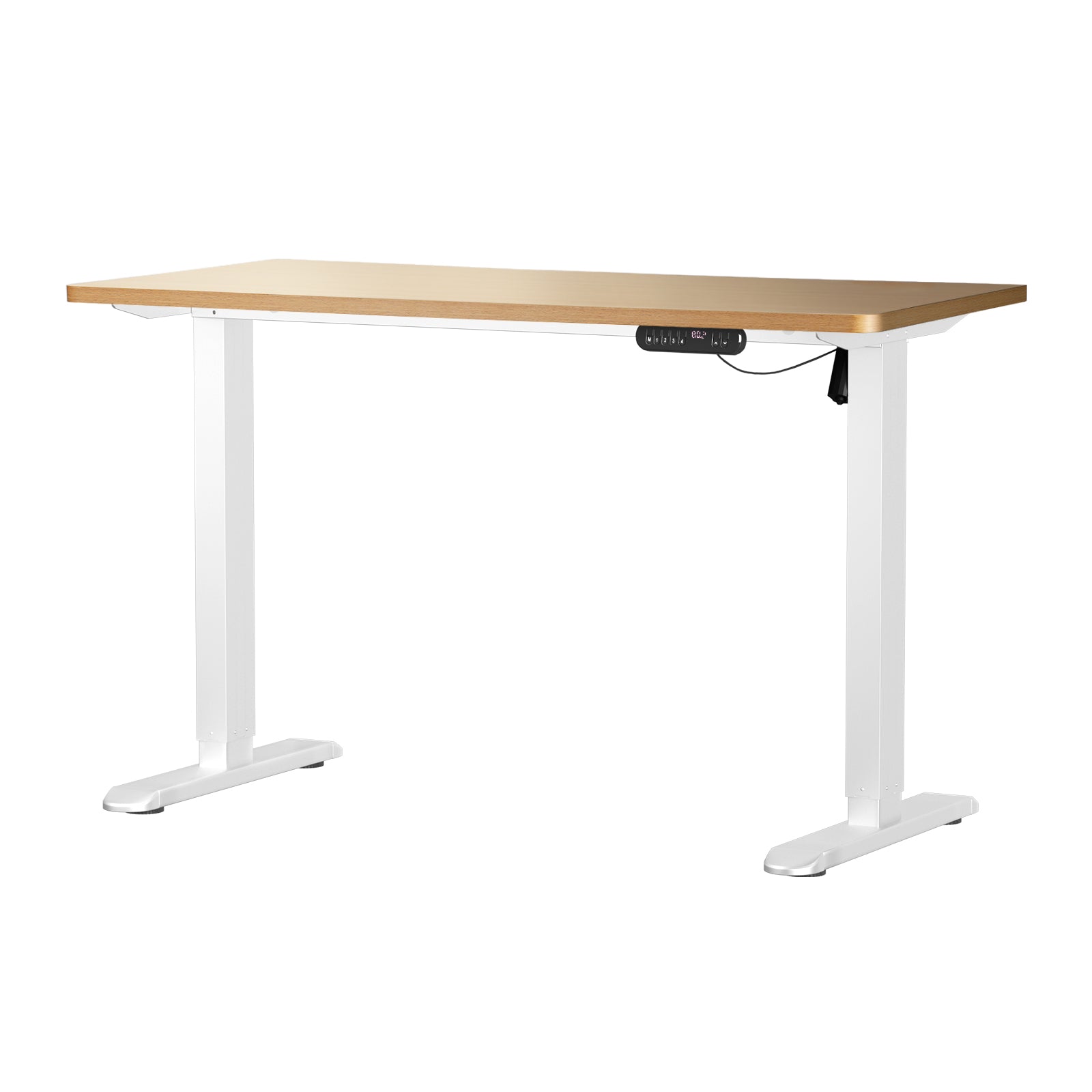 Oikiture Electric Standing Desk Single Motor Black Frame 140CM Tabletop - Sunyee