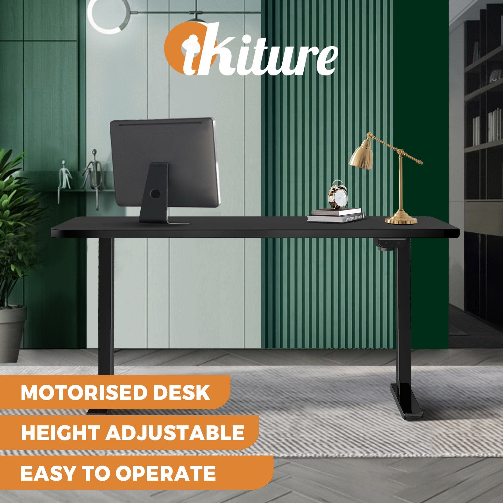 Oikiture Standing Desk Electric Motorised Sit Stand Up Height Adjustable Office - Sunyee