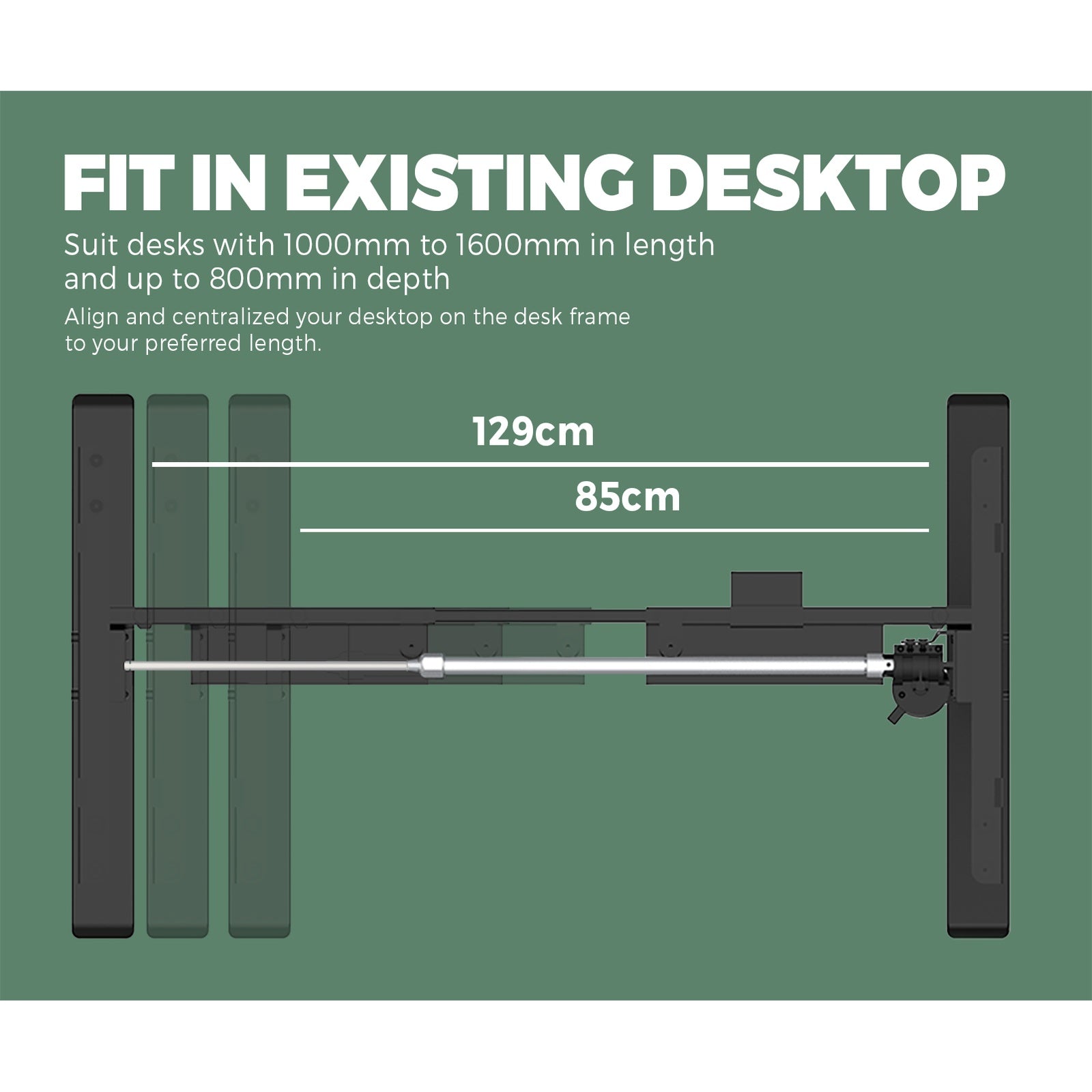 Oikiture Standing Desk Height Adjustable Electric Motorised Office Stand Table - Sunyee