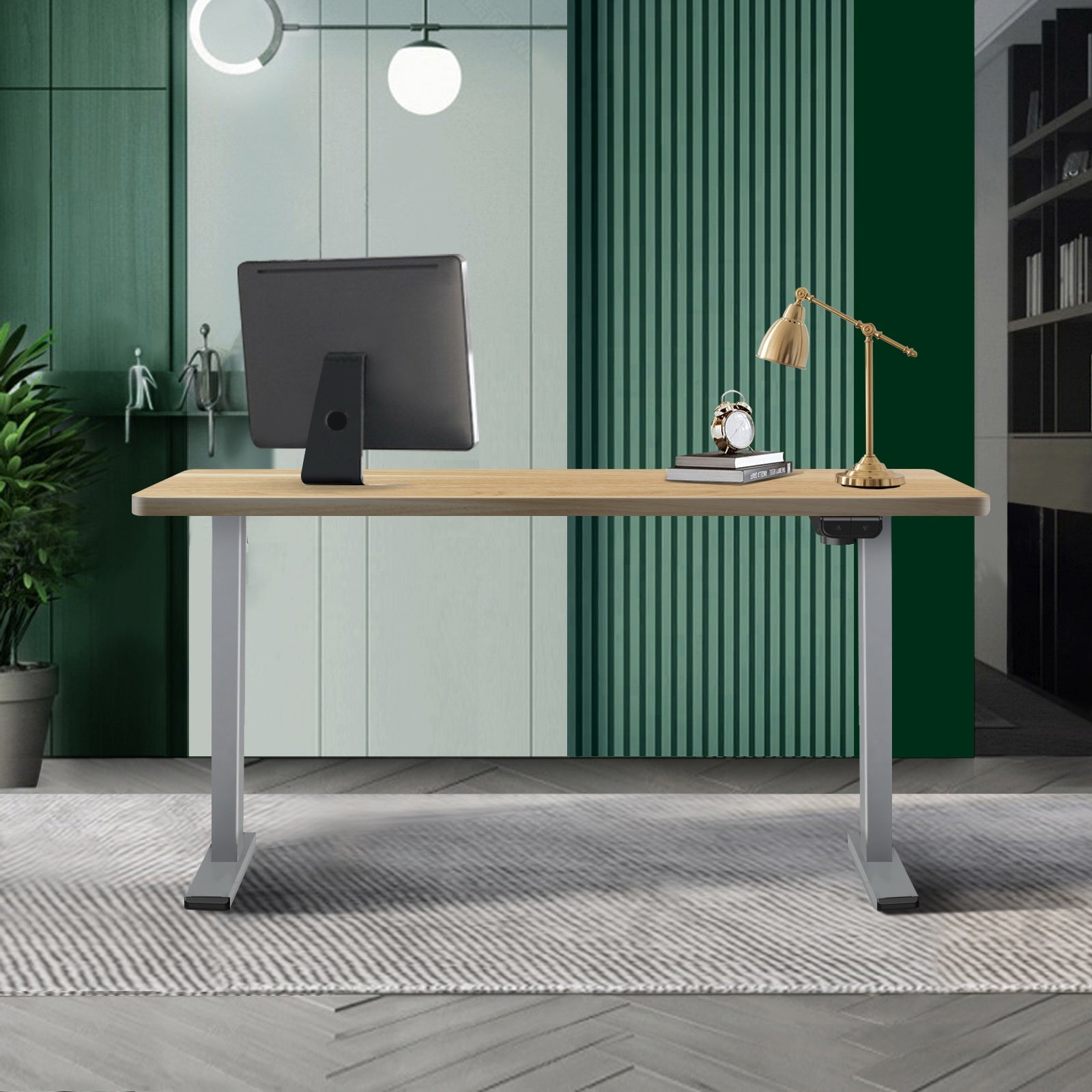 Oikiture Standing Desk Electric Sit Stand Up Motorised Adjustable Height Office - Sunyee