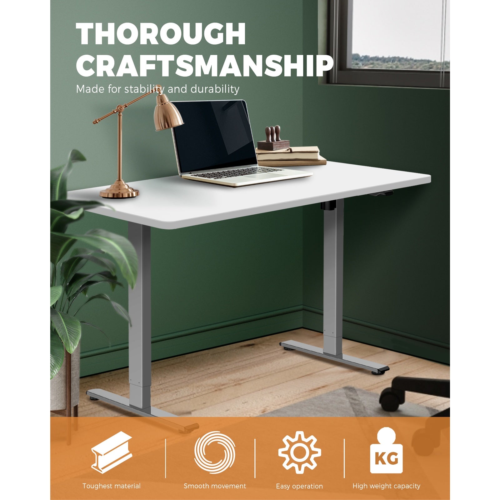 Oikiture Standing Desk Electric Sit Stand Up Motorised Adjustable Height Office - Sunyee