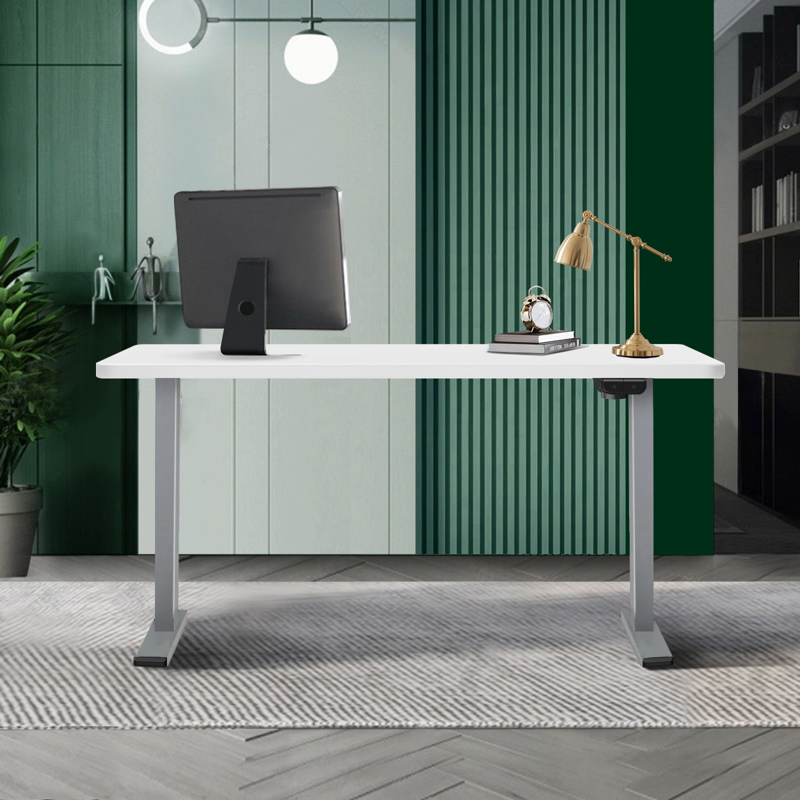 Oikiture Standing Desk Electric Adjustable Height Sit Stand Home Office Table - Sunyee