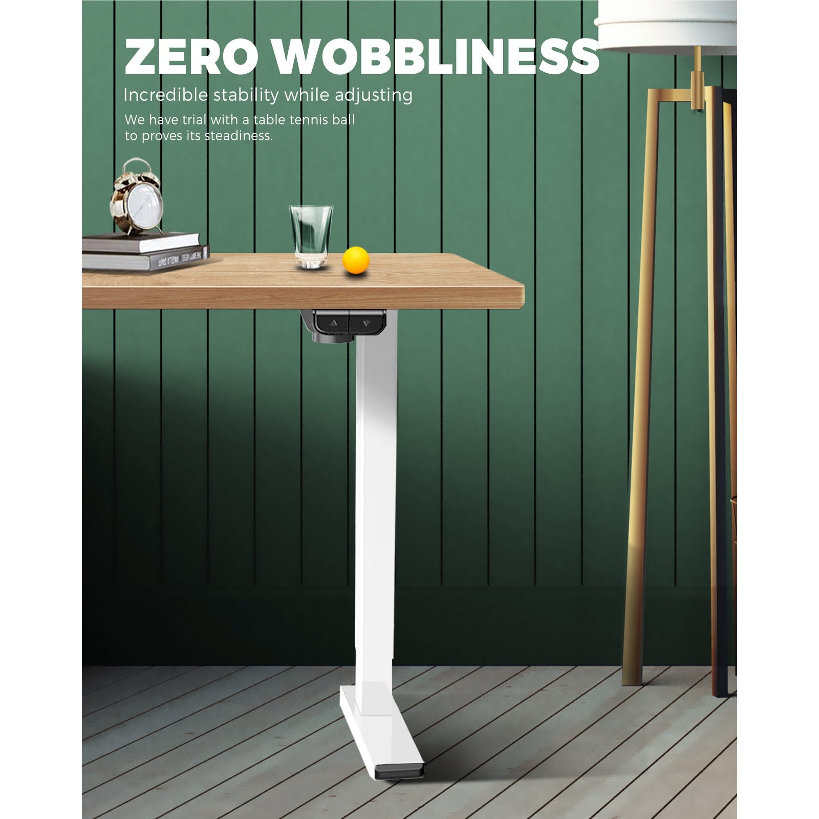 Oikiture Height Adjustable Standing Desk Electric Motorised Sit Stand Up Oak - Sunyee