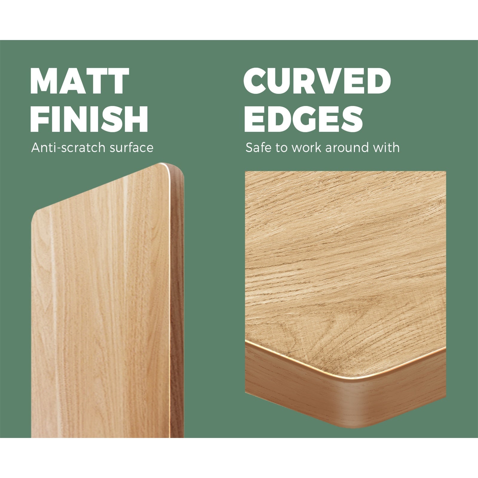 Oikiture Height Adjustable Standing Desk Electric Motorised Sit Stand Up Oak - Sunyee