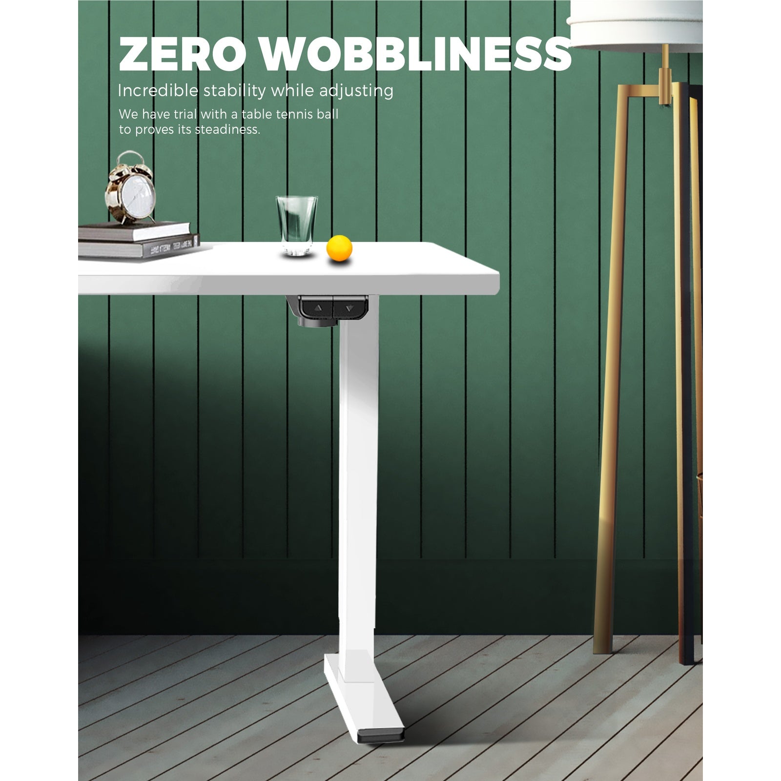 Oikiture Standing Desk Motorised Electric Sit Stand Table Height Adjustable White - Sunyee