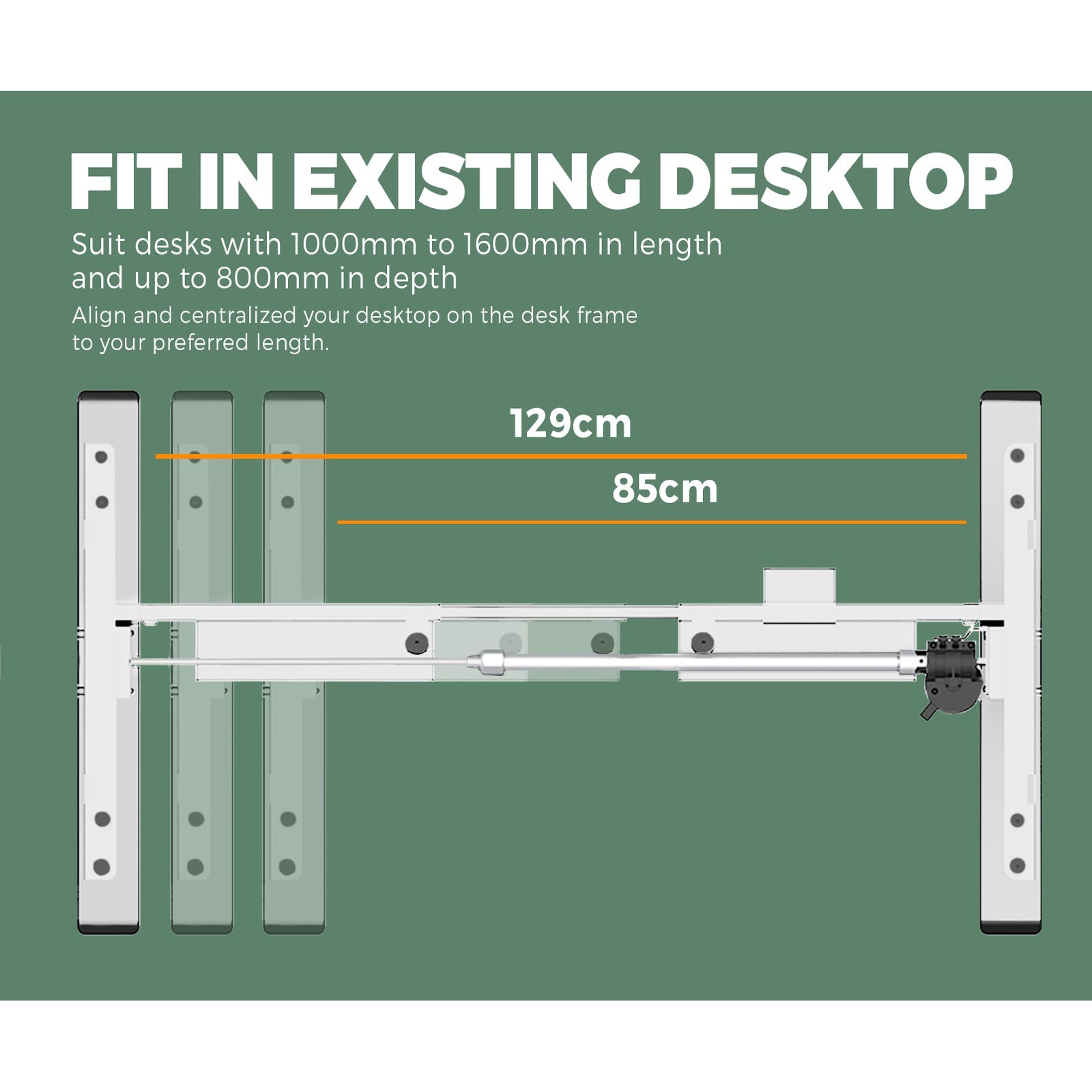 Oikiture Standing Desk Motorised Electric Sit Stand Table Height Adjustable White - Sunyee