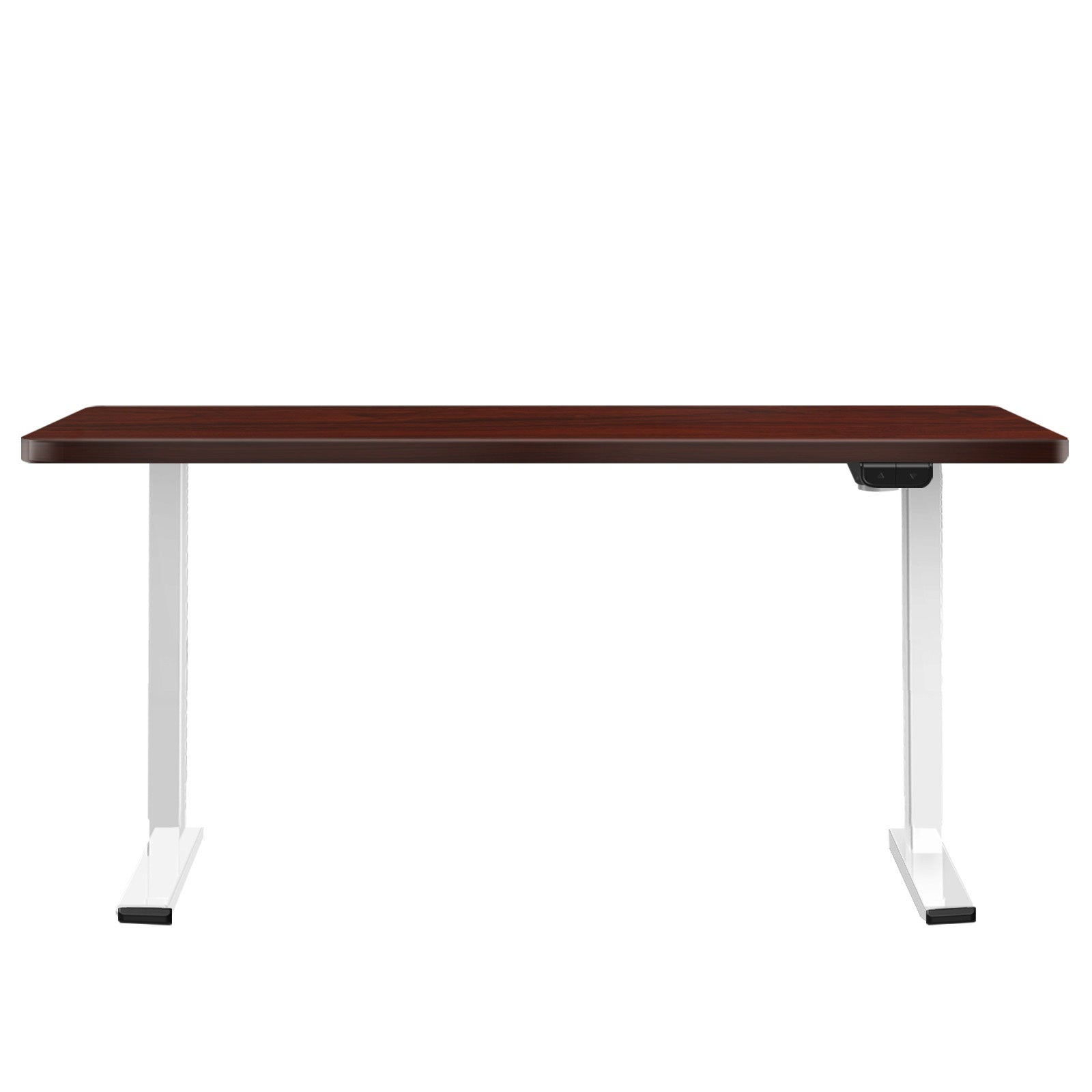 Oikiture Standing Desk Height Adjustable Motorised Electric Stand Table Walnut - Sunyee