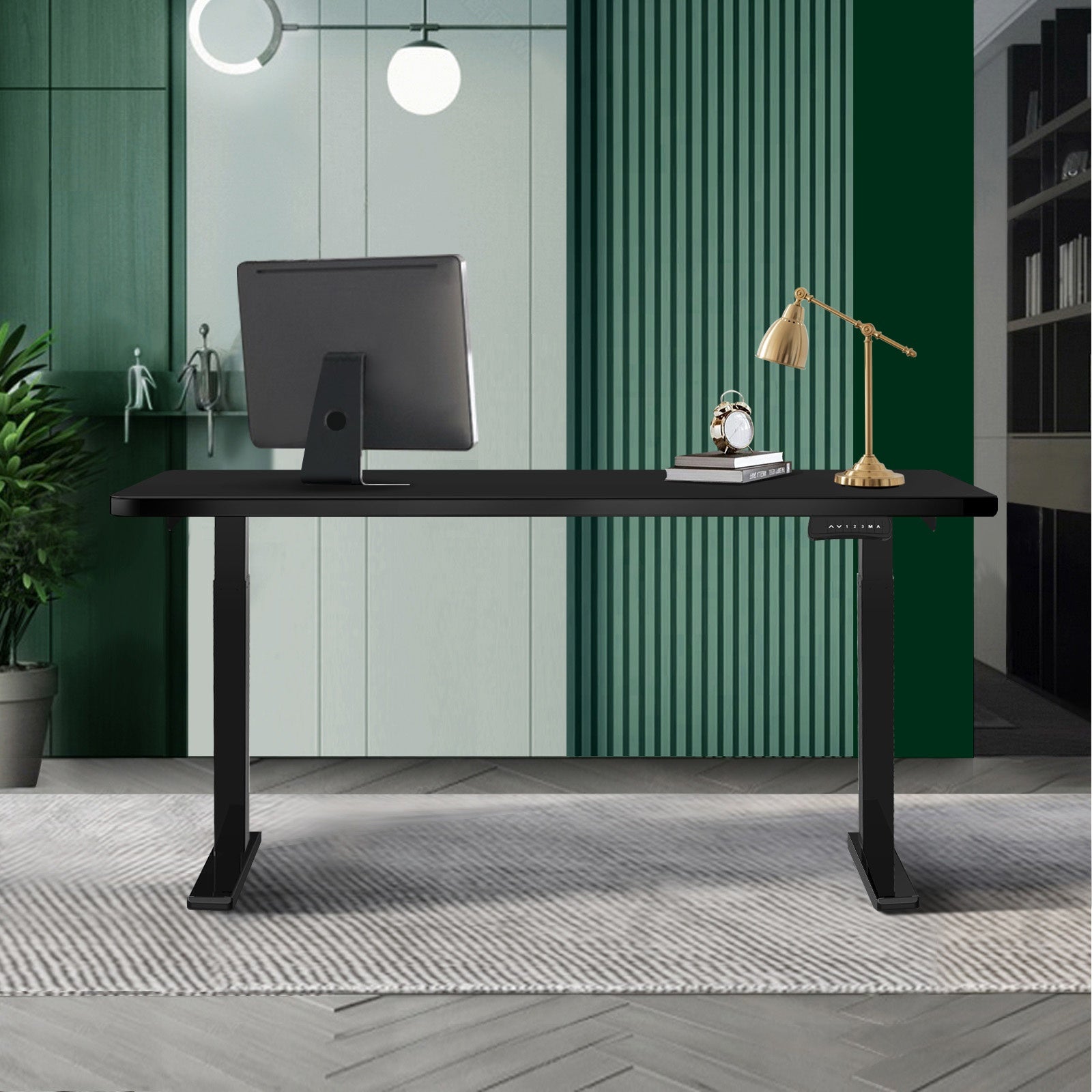 Oikiture Height Adjustable Standing Desk Sit Stand Electric Motorised Office Home - Sunyee