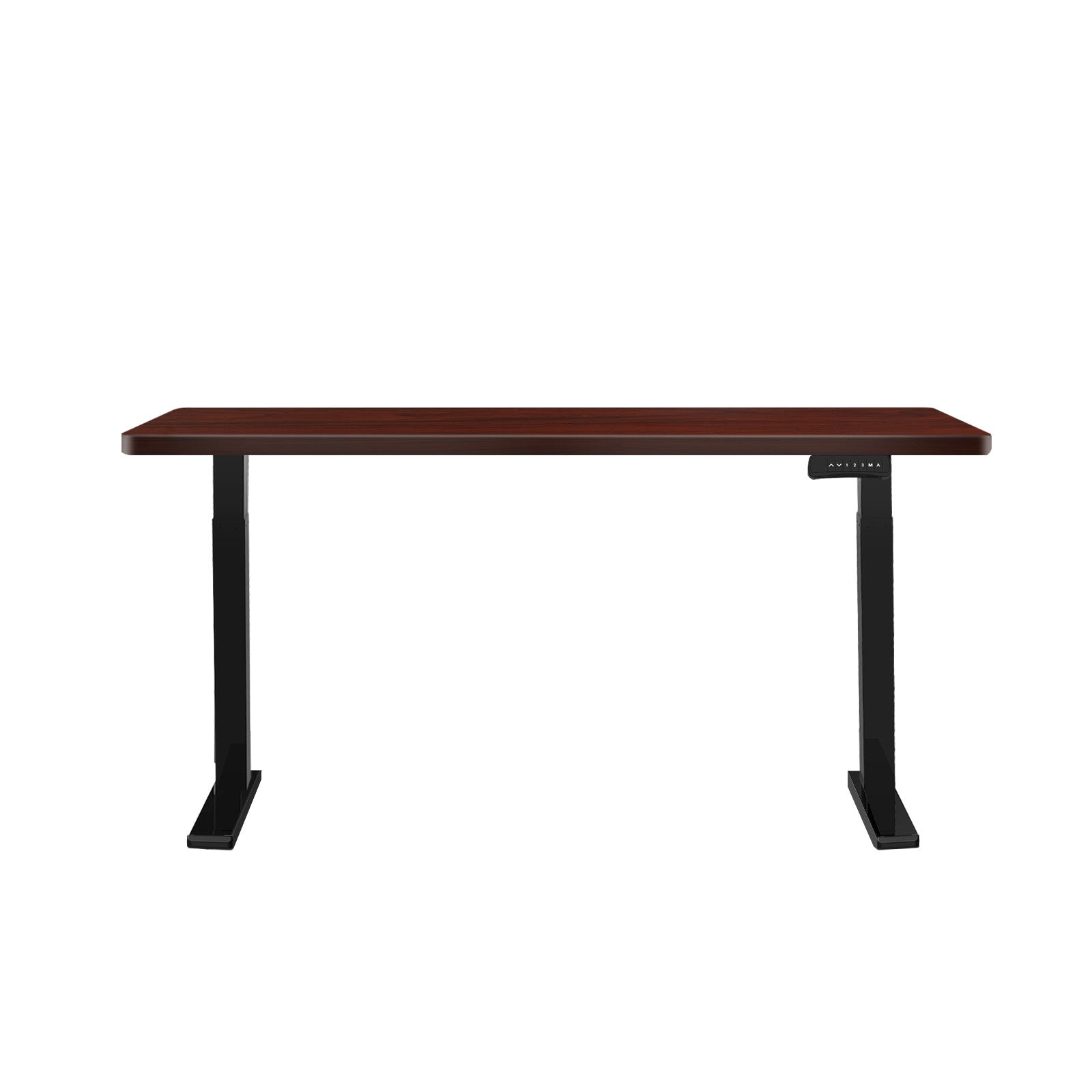 Oikiture Standing Desk Electric Dual Motor Sit Stand Up Height Adjustable Walnut - Sunyee