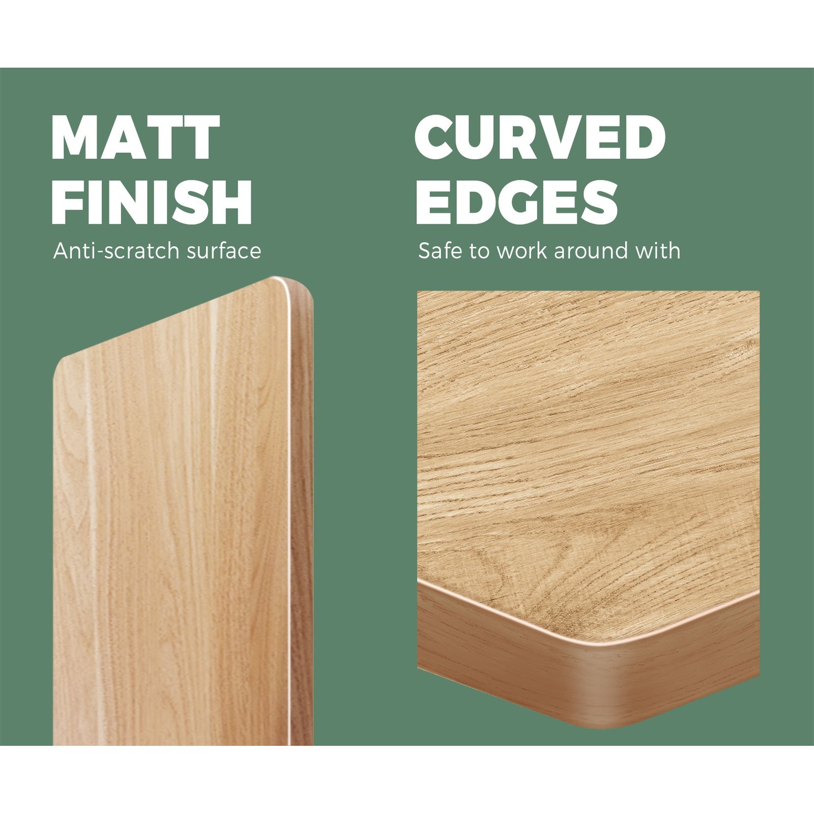 Oikiture Standing Desk Height Adjustable Dual Motor Electric Sit Stand Table Oak - Sunyee