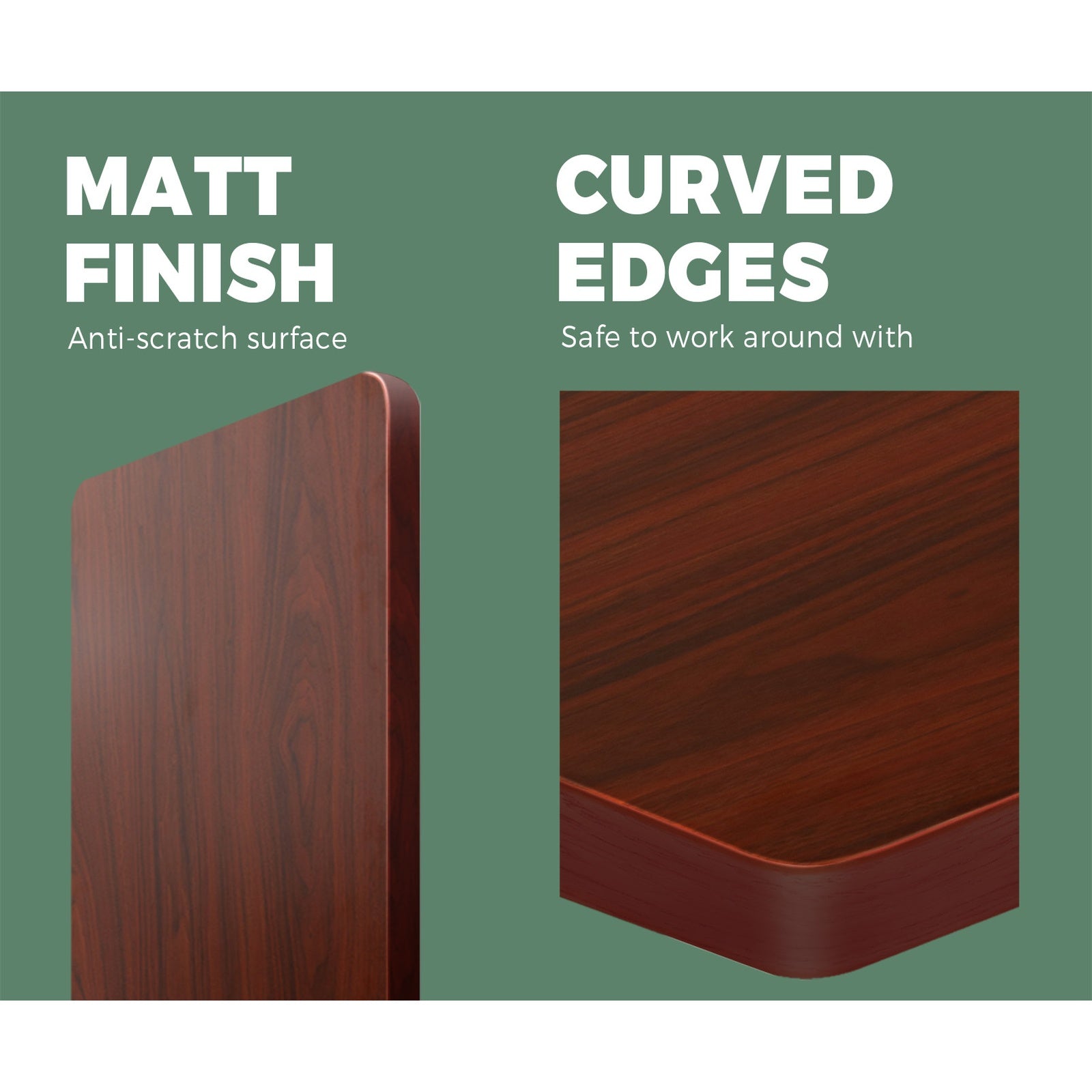 Oikiture Height Adjustable Standing Desk Electric Dual Motor Sit Stand Up Walnut - Sunyee