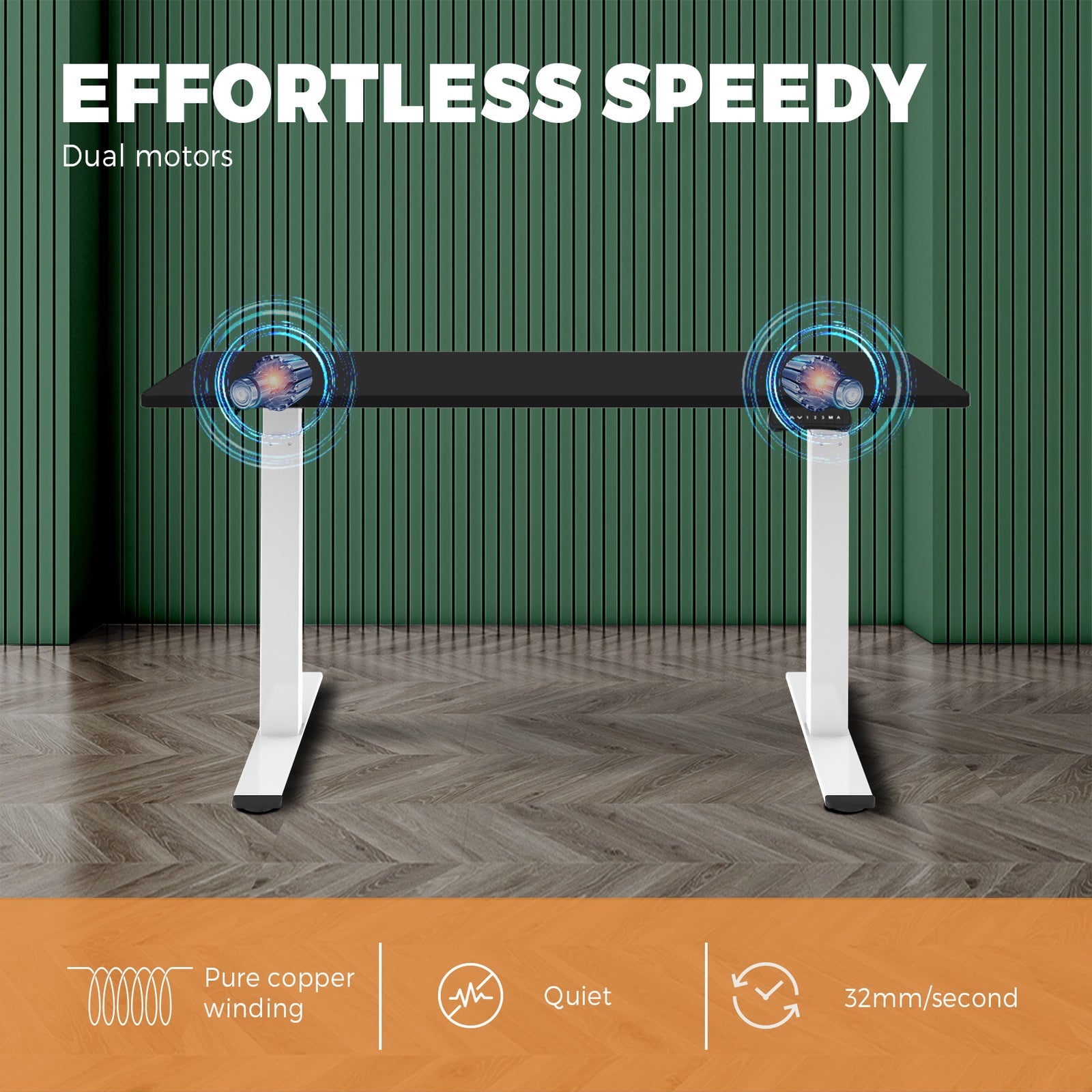 Oikiture Standing Desk Height Adjustable Motorised Electric Sit Stand Table - Sunyee