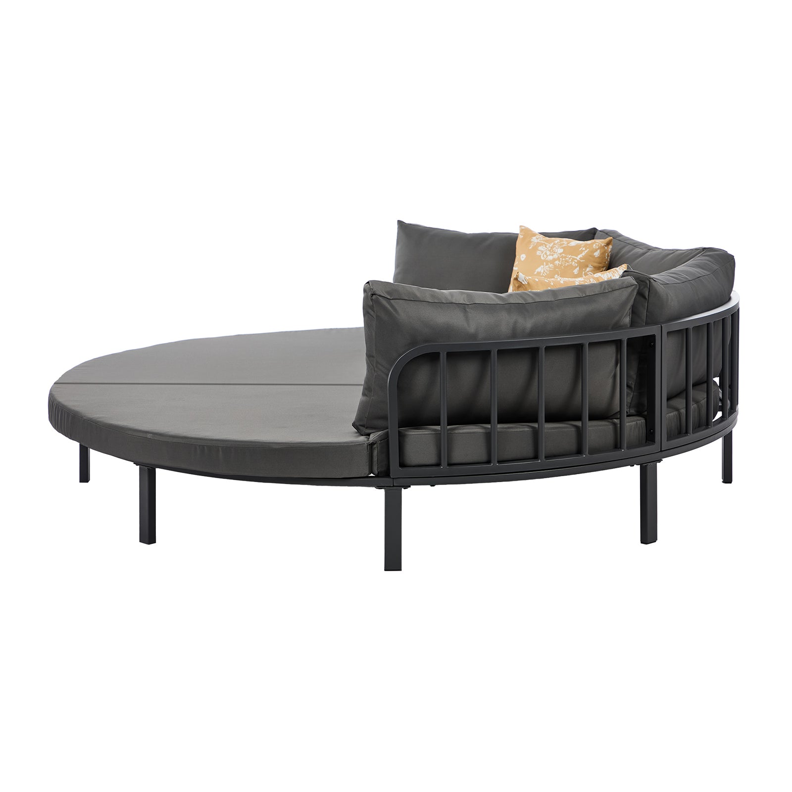Livsip Outdoor Round Daybed Large Sun Lounge Setting Furniture Lounger Sofa - Sunyee
