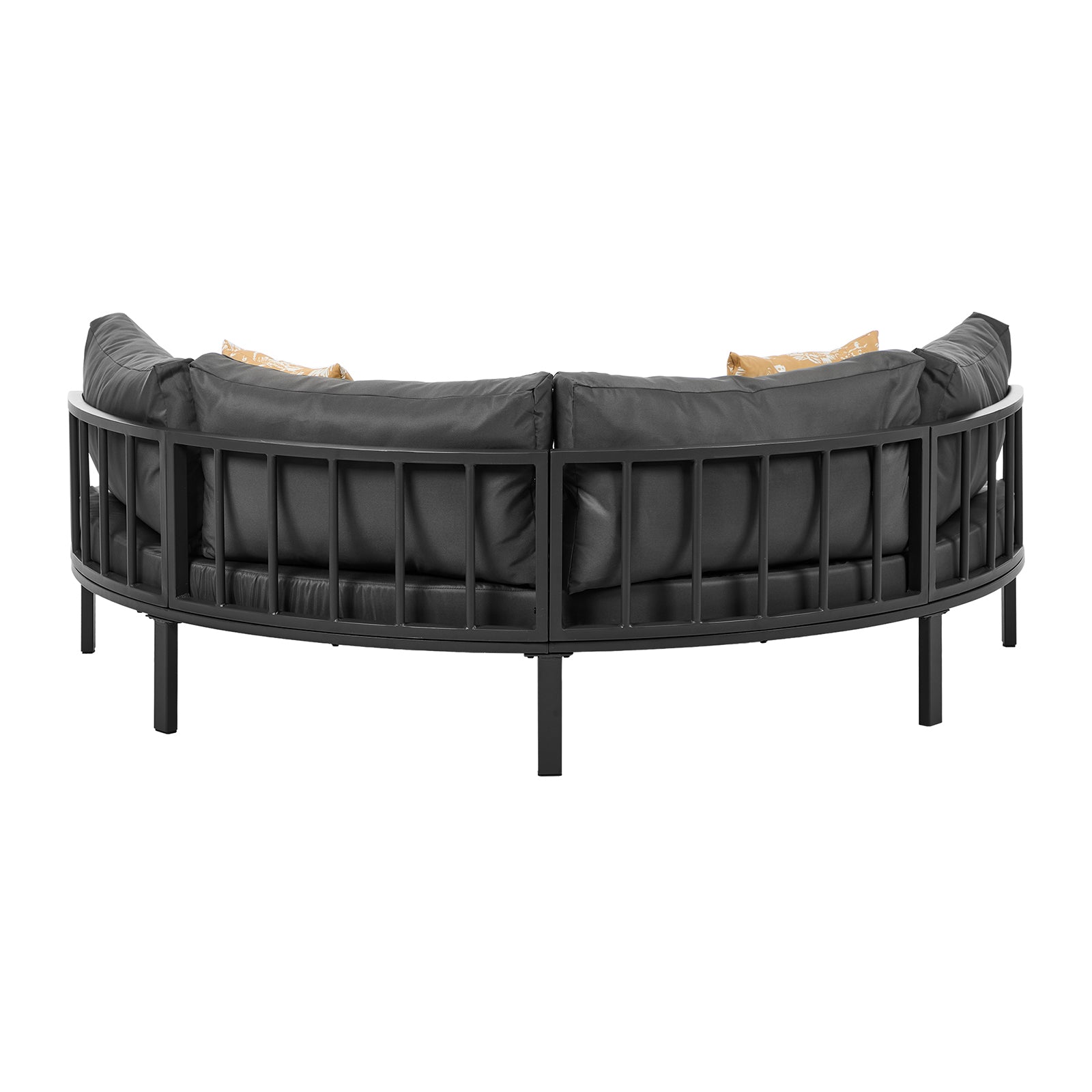 Livsip Outdoor Round Daybed Large Sun Lounge Setting Furniture Lounger Sofa - Sunyee