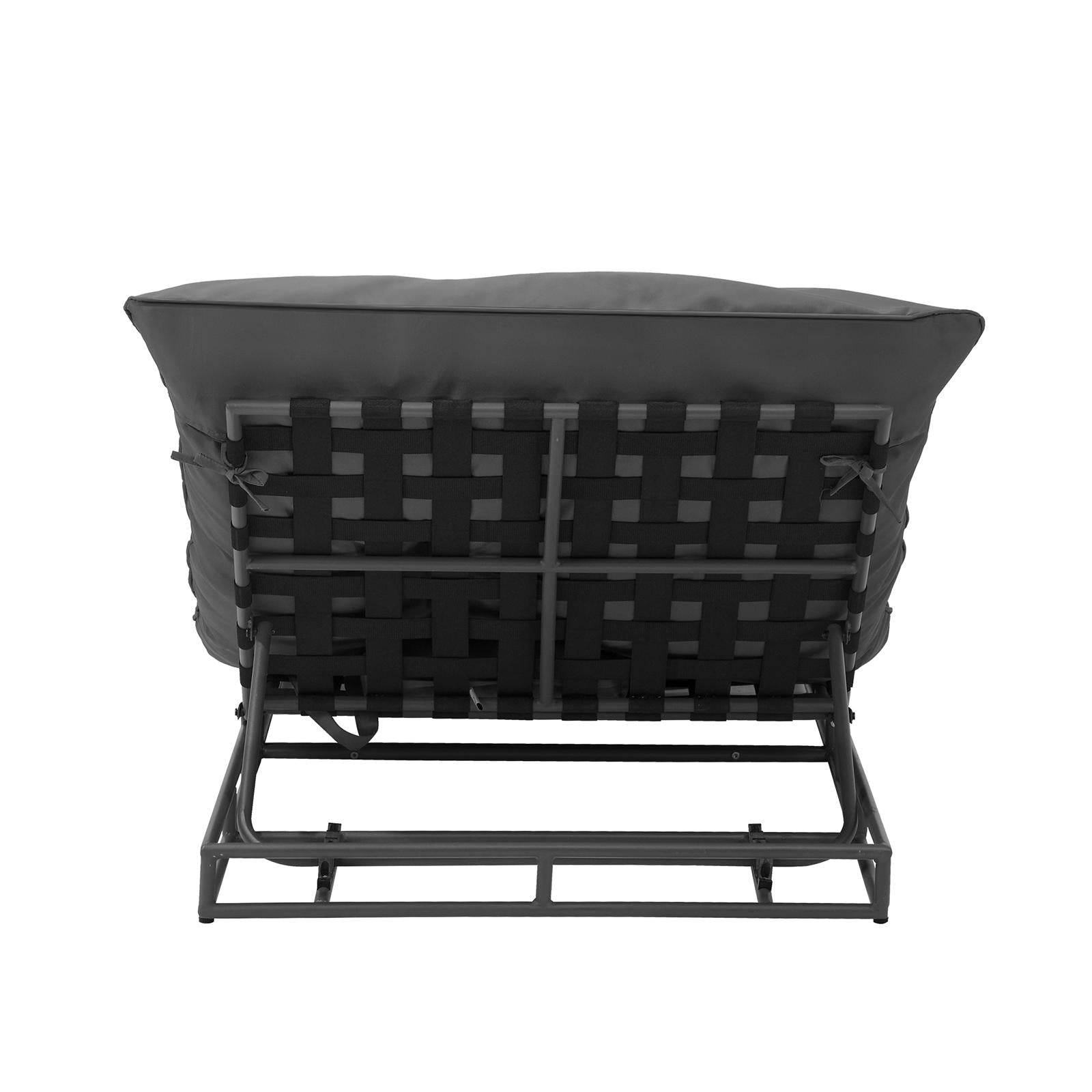 Livsip Sun Lounge Outdoor Lounger Day Bed Garden Patio Furniture Setting Grey - Sunyee