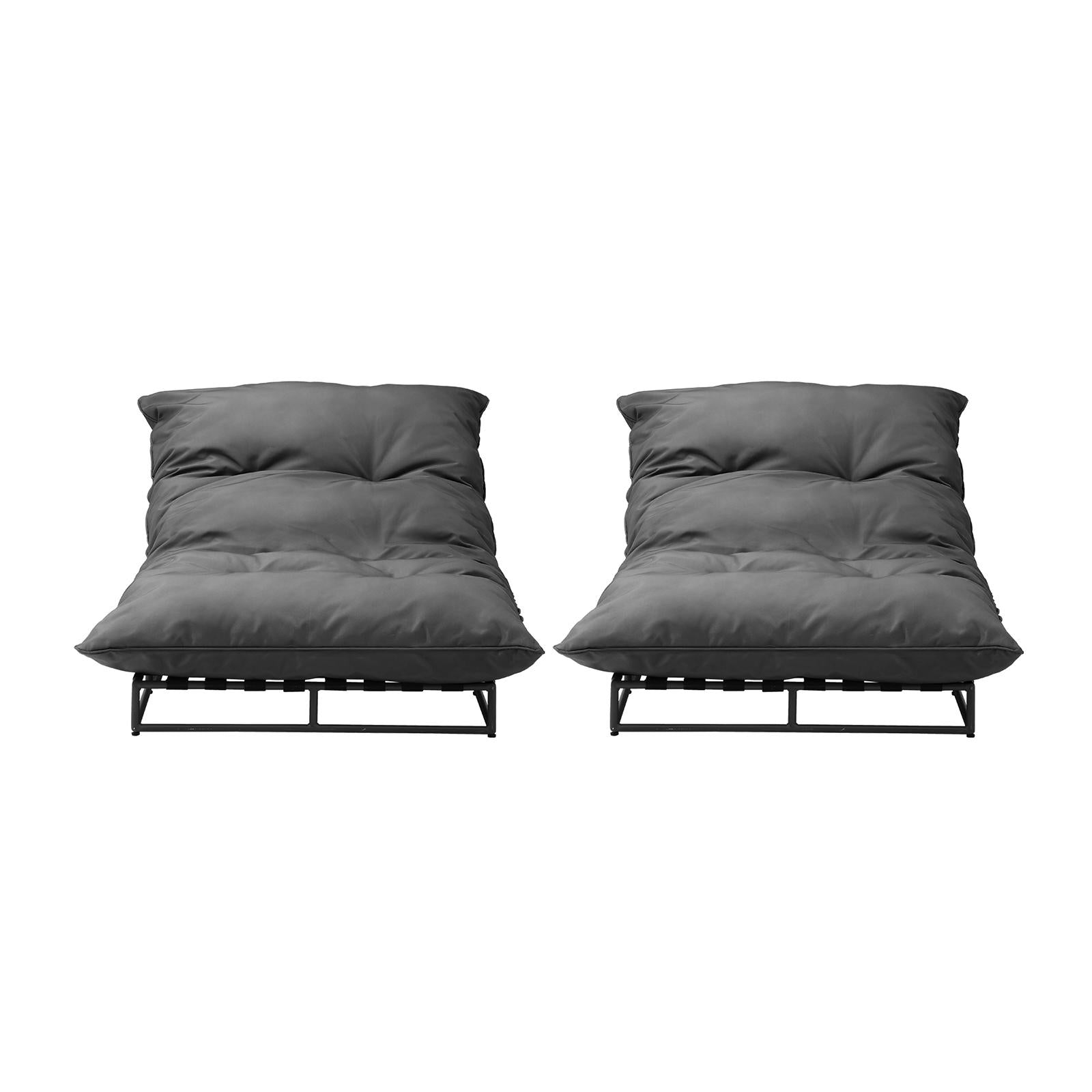 Livsip 2X Outdoor Sun Lounger Day Bed Garden Patio Furniture Setting - Sunyee