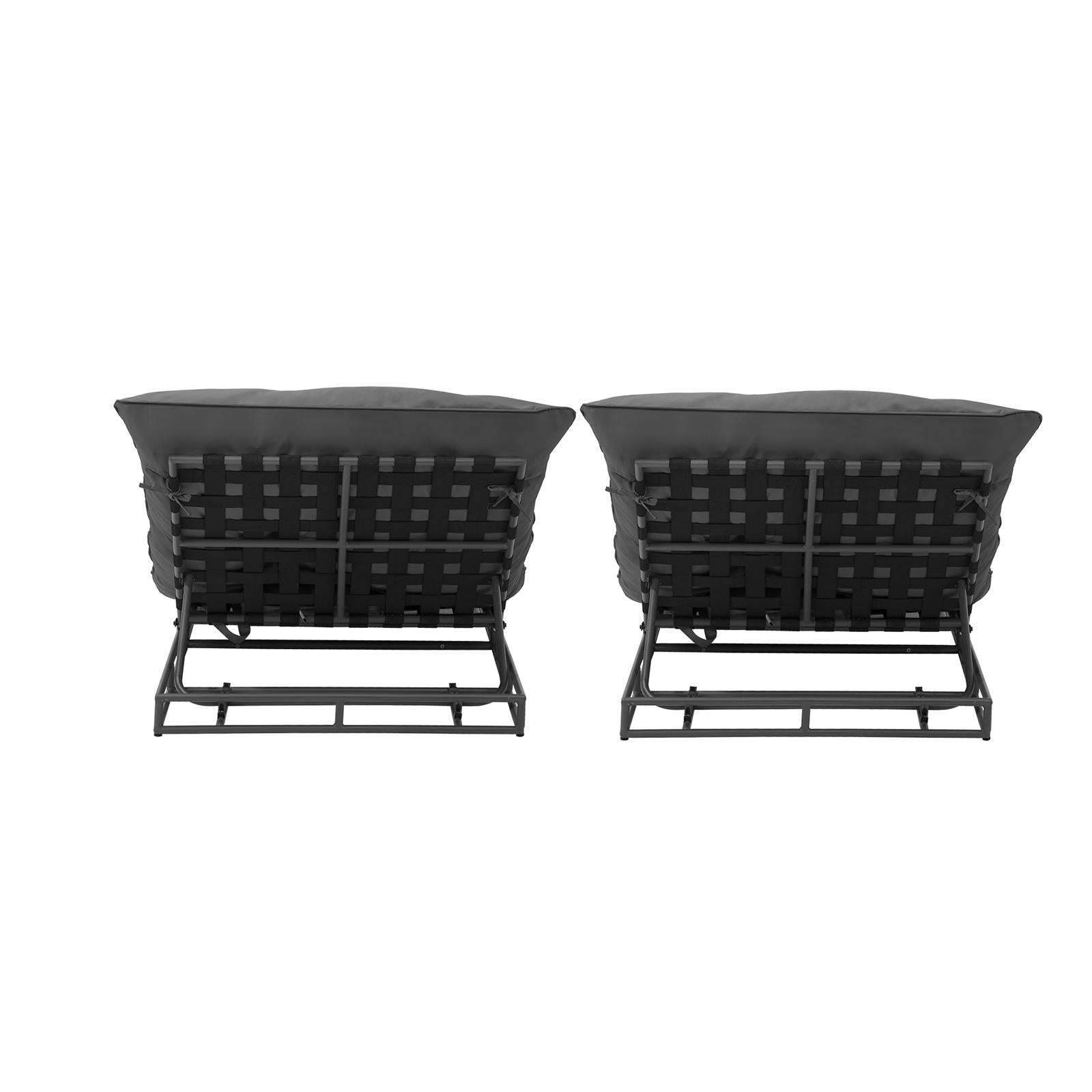 Livsip 2X Outdoor Sun Lounger Day Bed Garden Patio Furniture Setting - Sunyee