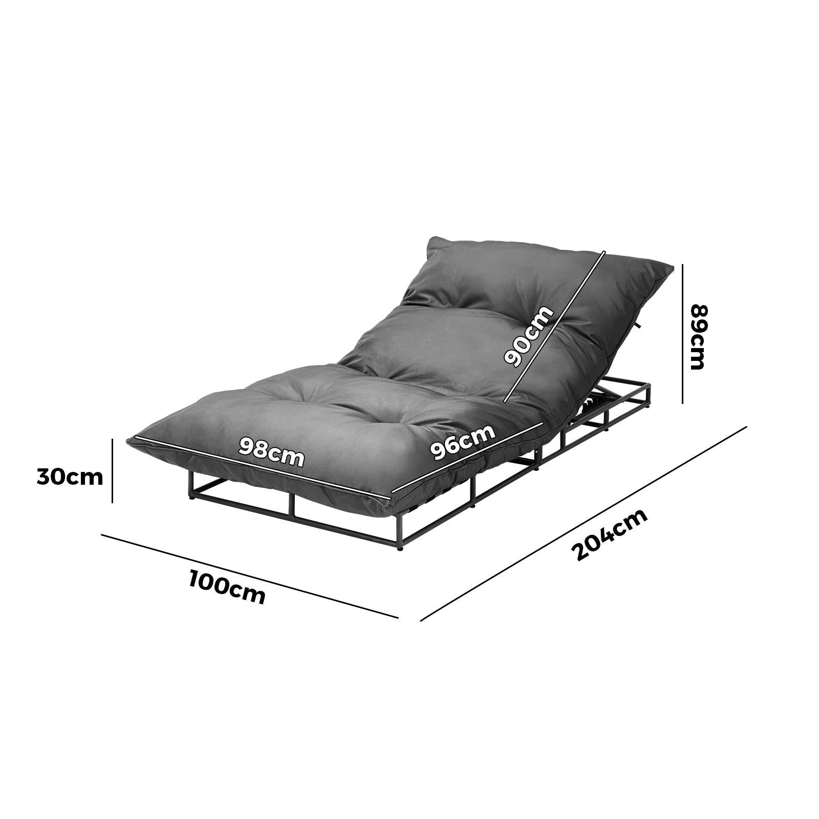 Livsip 2X Outdoor Sun Lounger Day Bed Garden Patio Furniture Setting - Sunyee