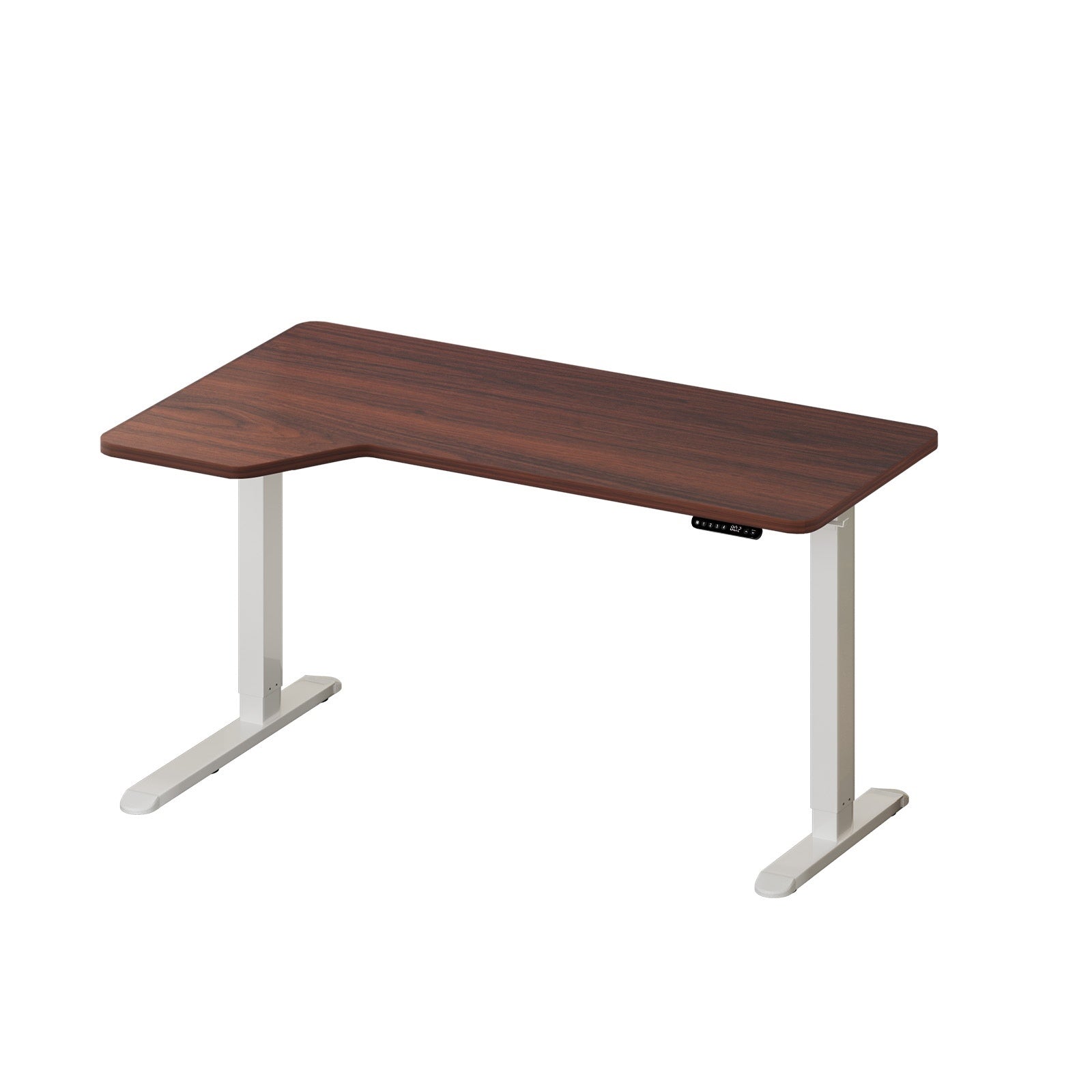 Oikiture L-shape Electric Standing Desk Single Motor Black Frame 145CM Desktop - Sunyee