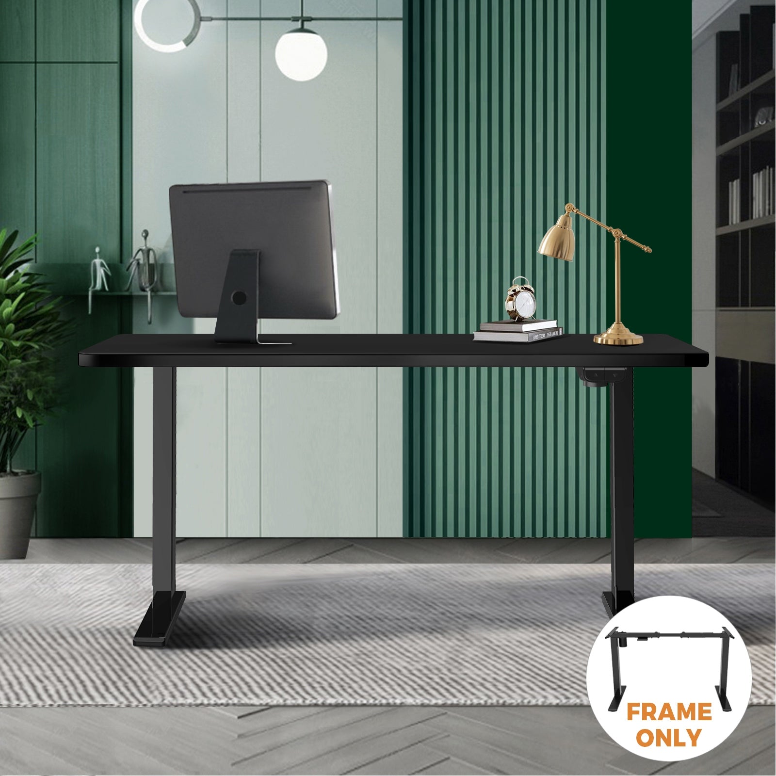 Oikiture Standing Desk Height Adjustable Sit Stand Motorised Electric Frame Only