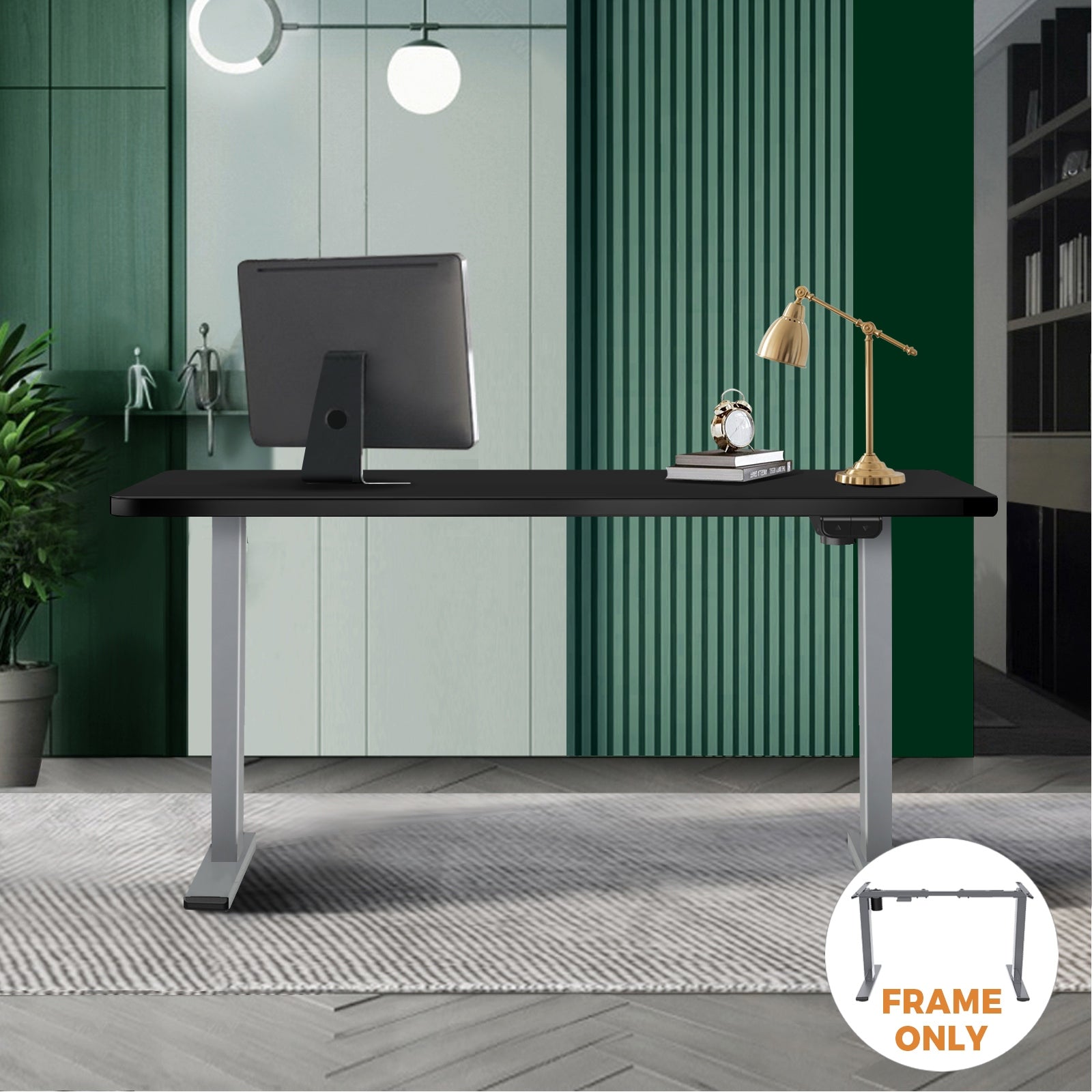 Oikiture Standing Desk Frame Height Adjustable Sit Table Leg Motorised Stand - Sunyee