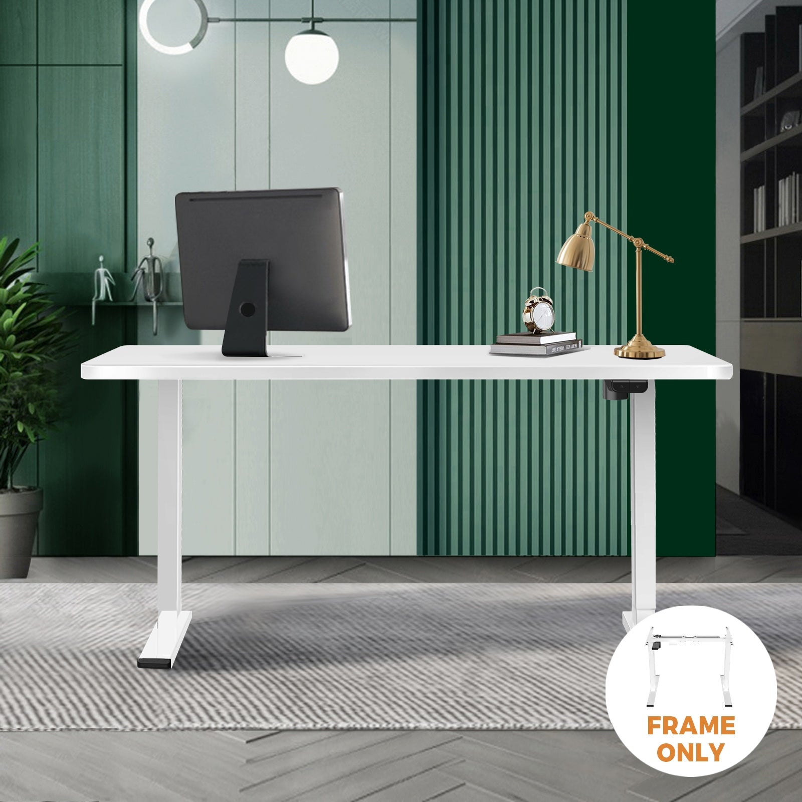 Oikiture Standing Desk Motorised Electric Sit Stand Height Adjustable Frame Only - Sunyee