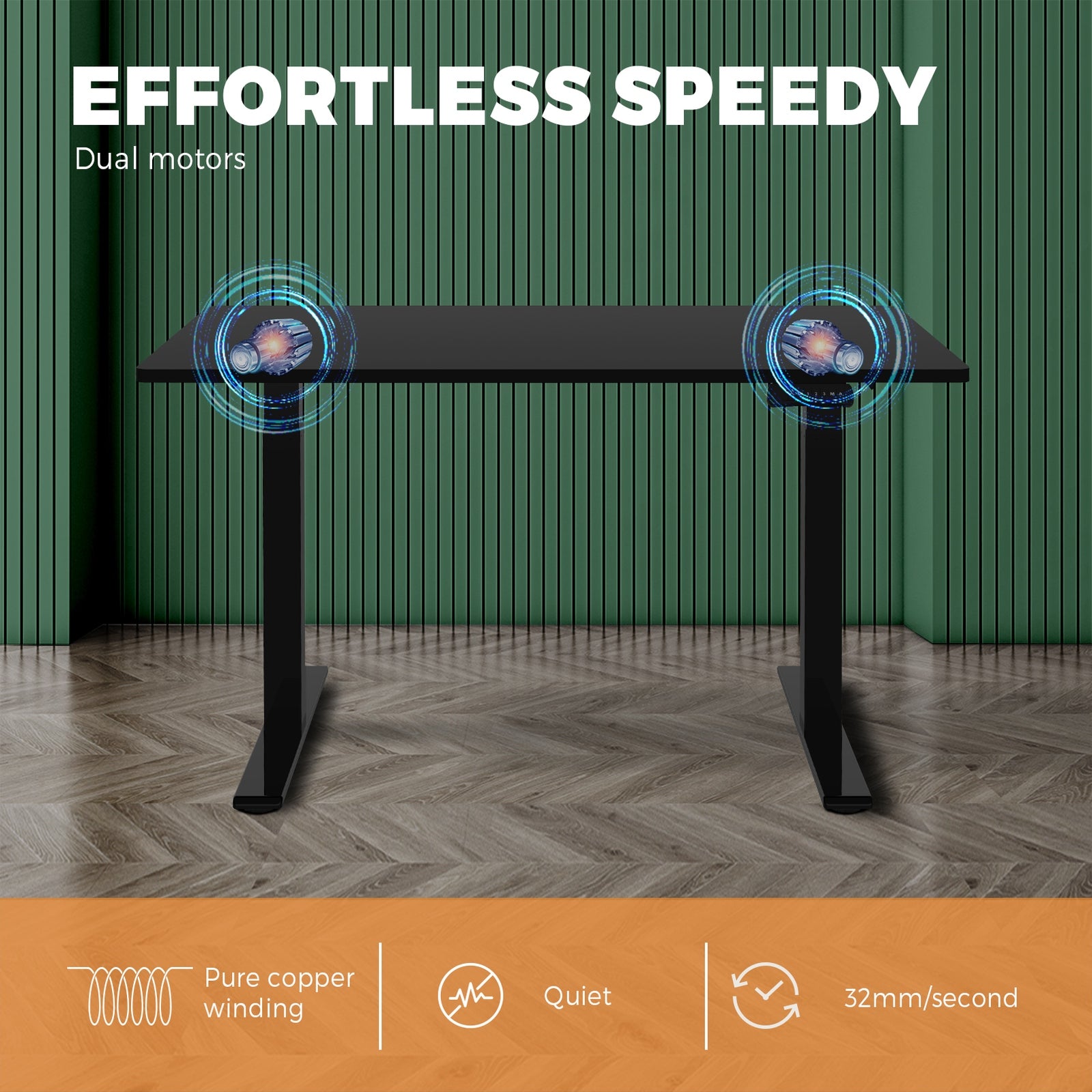 Oikiture Standing Desk Sit Stand Height Adjustable Office Table Dual Motor Frame - Sunyee