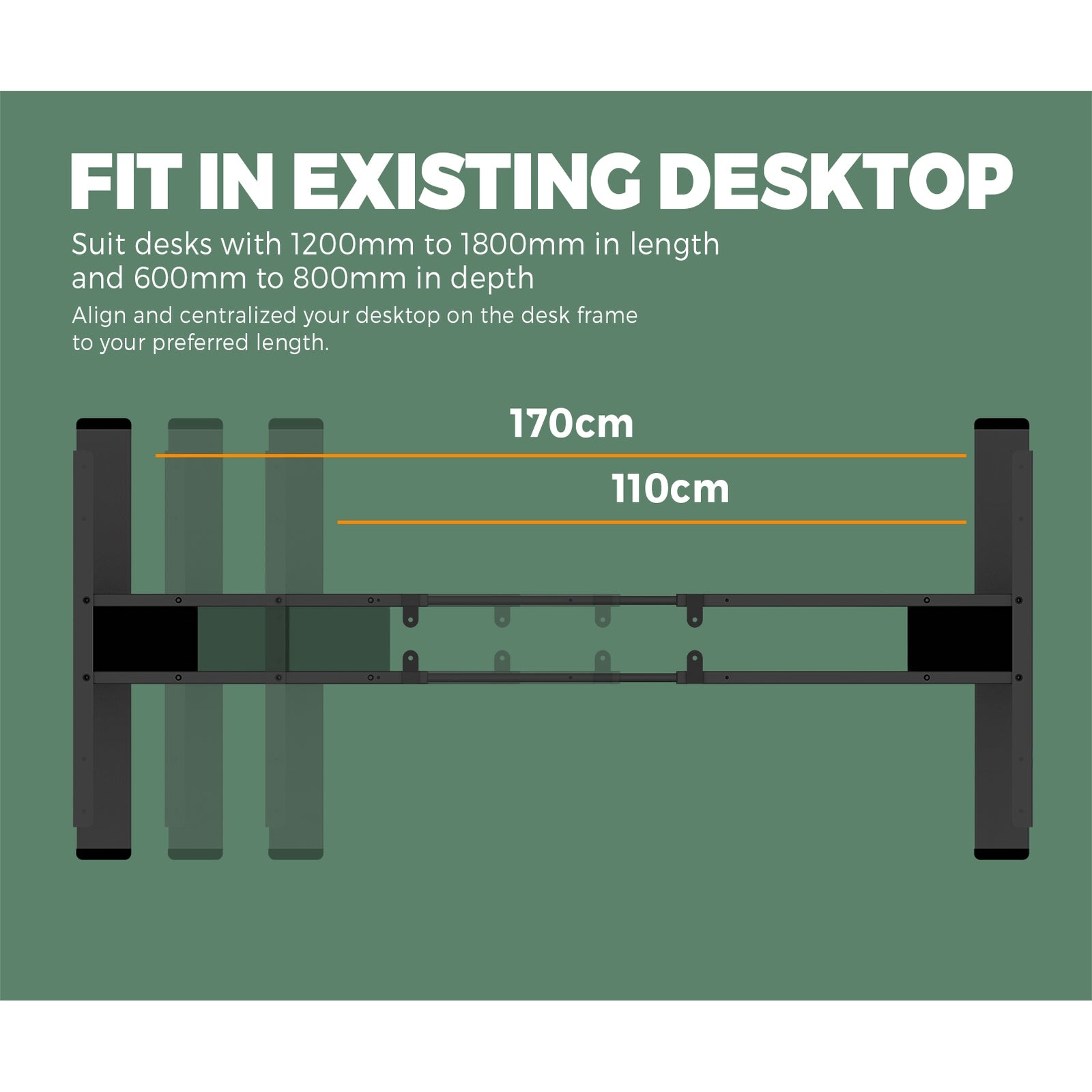 Oikiture Standing Desk Sit Stand Height Adjustable Office Table Dual Motor Frame - Sunyee