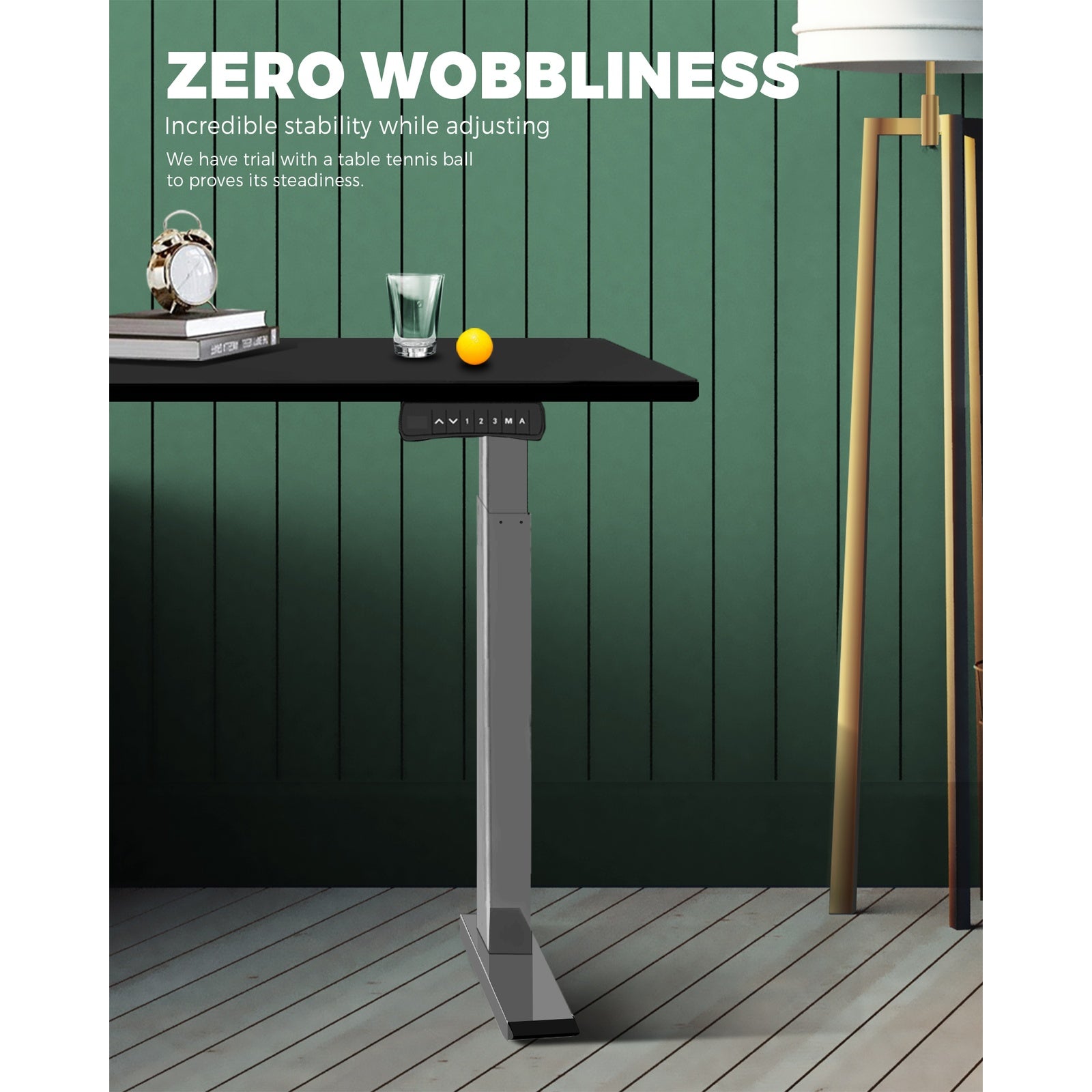 Oikiture Office Standing Desk Frame Sit Table Leg Motorised Dual Motor Stand - Sunyee