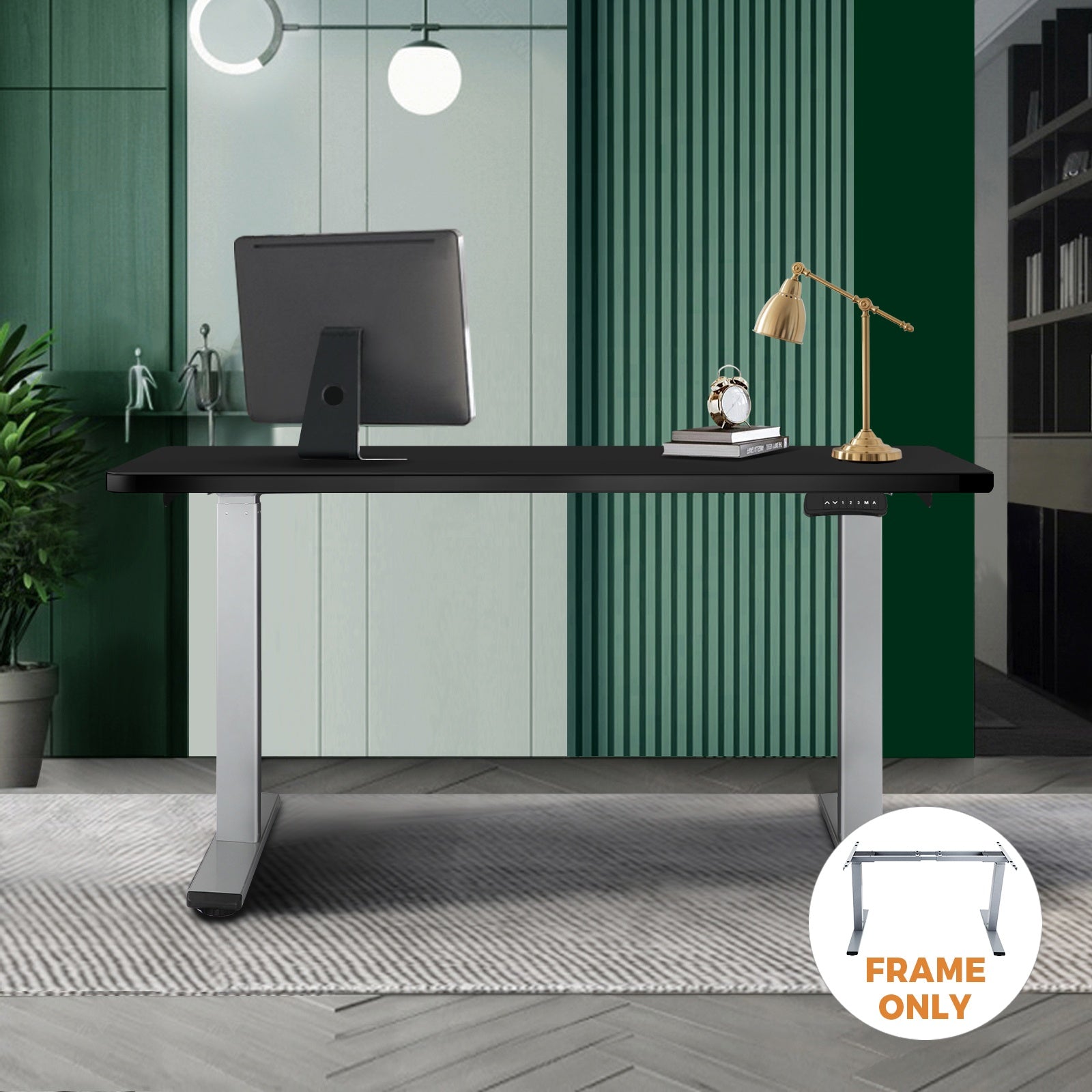 Oikiture Office Standing Desk Frame Sit Table Leg Motorised Dual Motor Stand - Sunyee