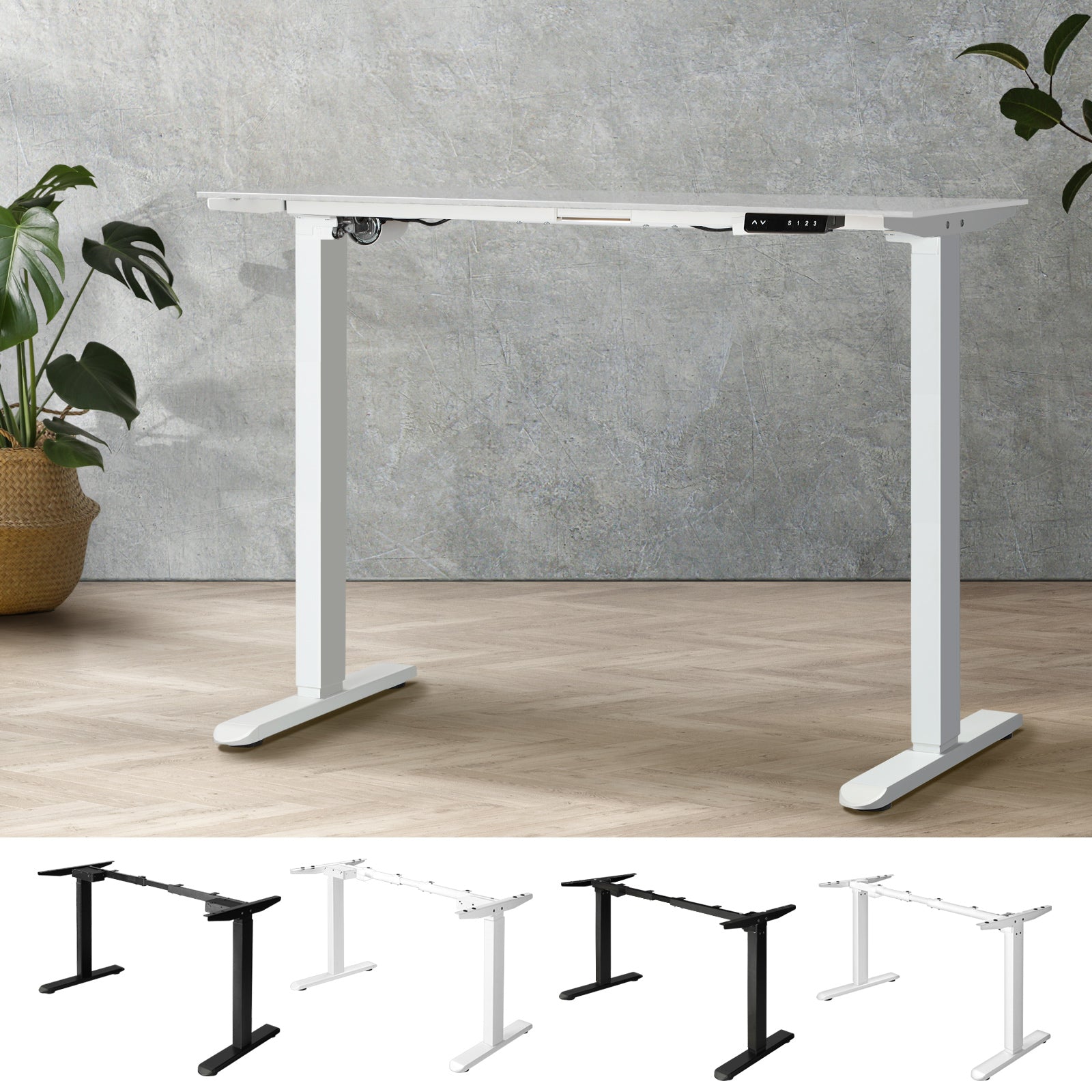 Oikiture Electric Standing Desk Leg Frame Dual/Single Motor - Sunyee