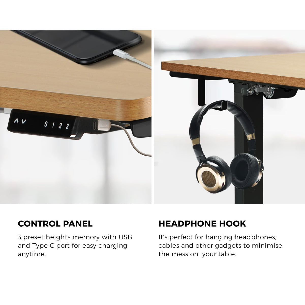 Oikiture Electric Standing Desk Leg Frame Dual/Single Motor - Sunyee
